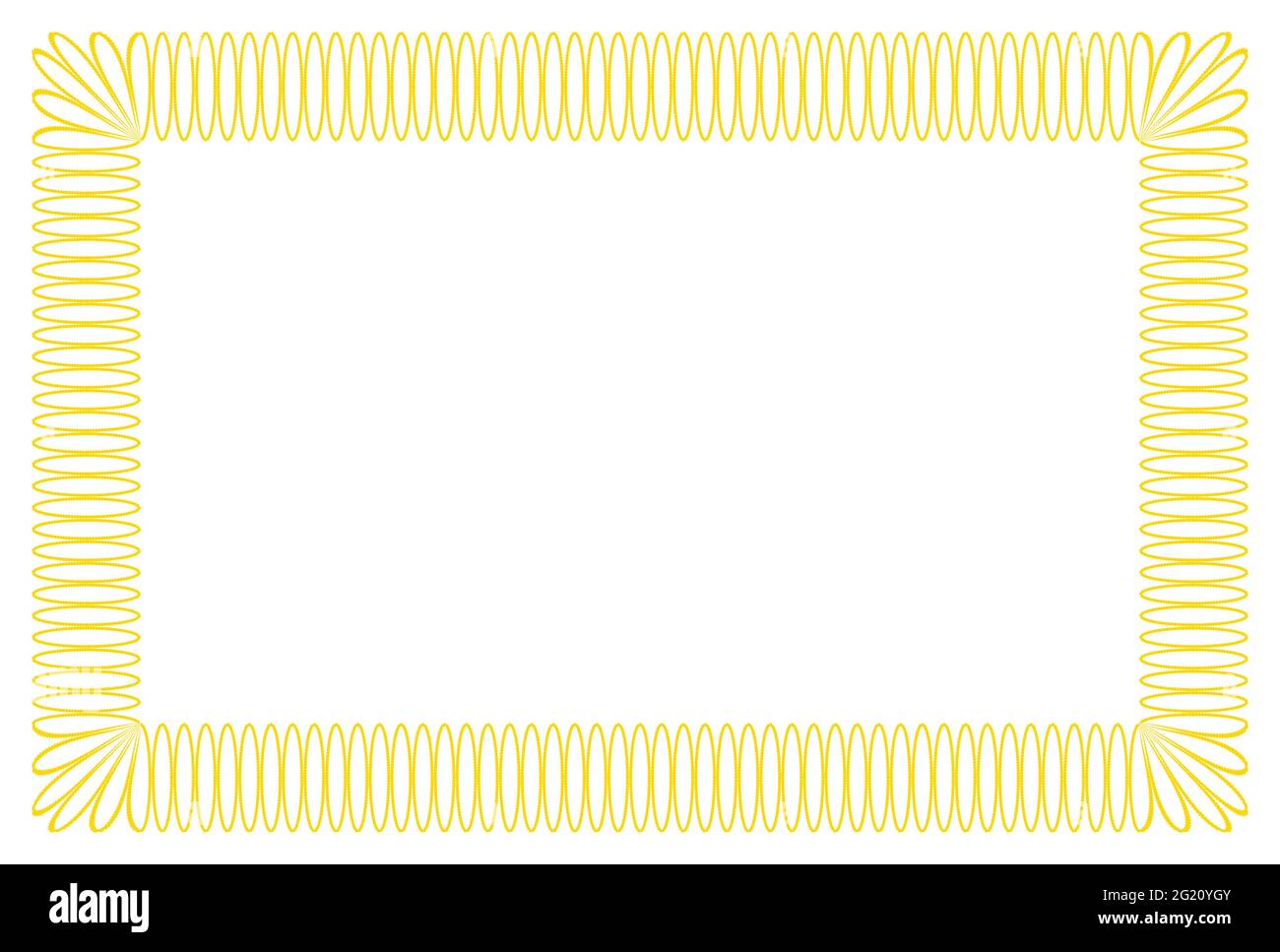 Cadre horizontal vierge doré. Illustration vectorielle rectangulaire. Espace de copie de bordure vide Illustration de Vecteur
