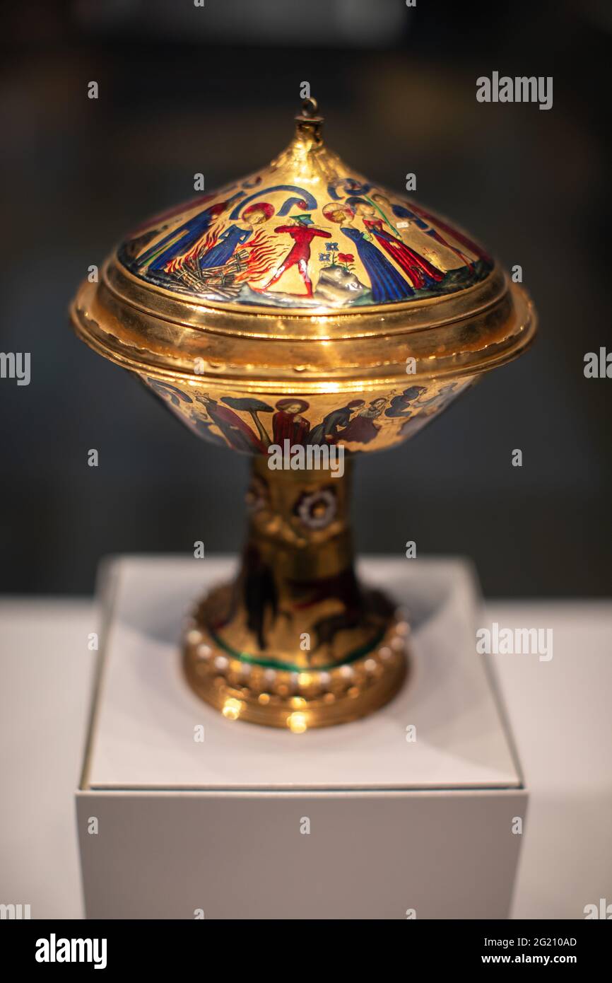 Royal Gold Cup (ou Saint Agnes Cup), British Museum, Londres, Royaume-Uni Banque D'Images