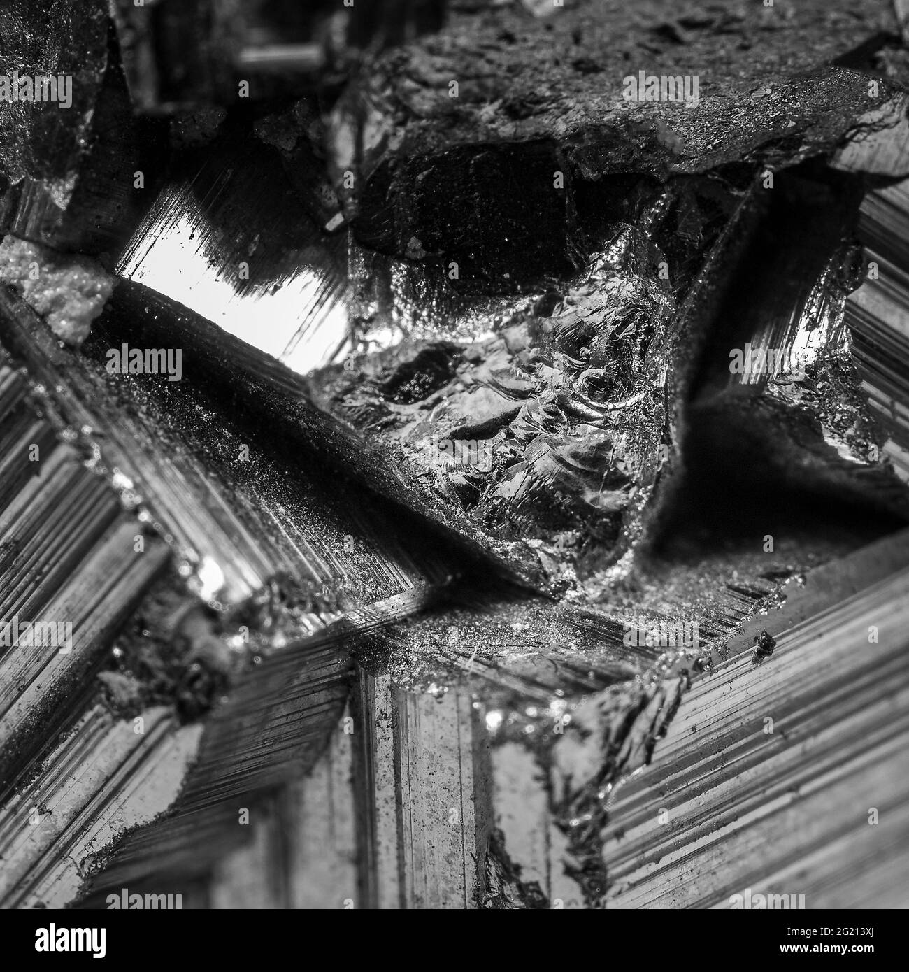 Détail d'un minéral de pyrite Banque D'Images