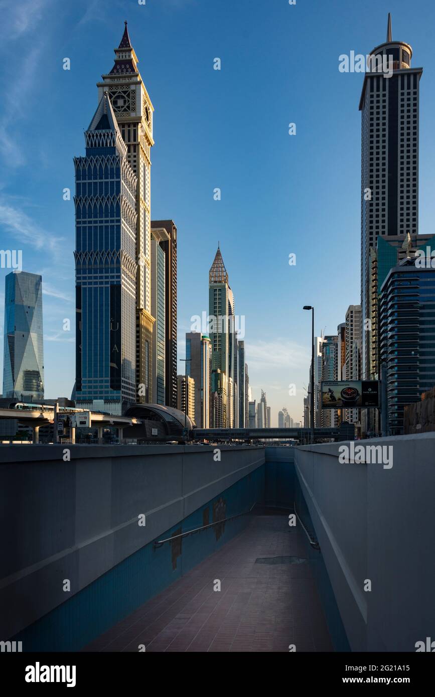 Architecture moderne de Dubaï, Émirats Arabes Unis Banque D'Images