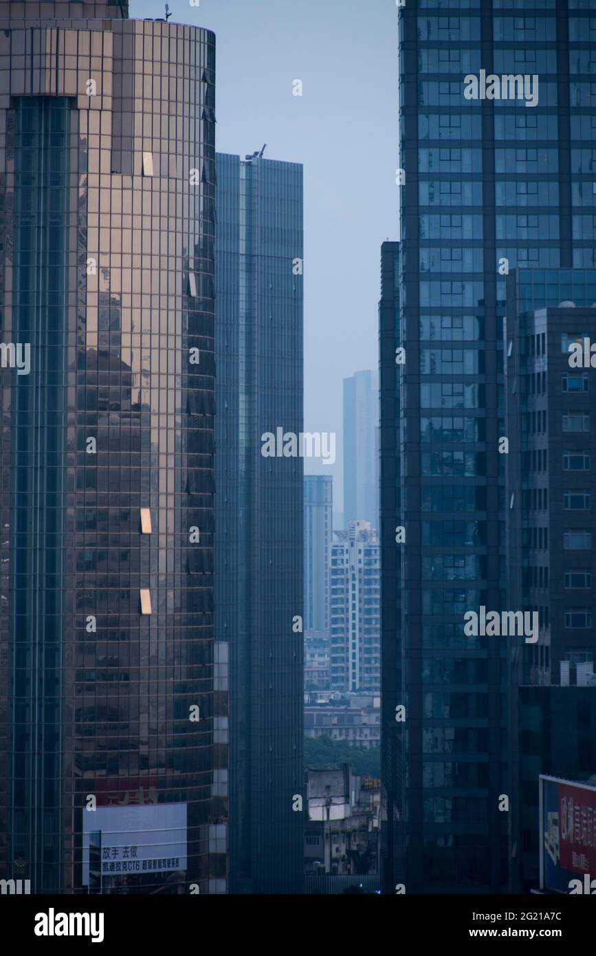 Photographie d'architecture moderne de Ningbo, Chine Banque D'Images
