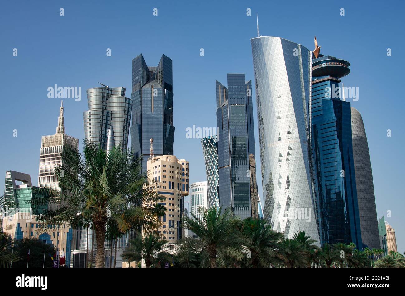 Paysage urbain de Business Bay à Doha, Qatar Banque D'Images