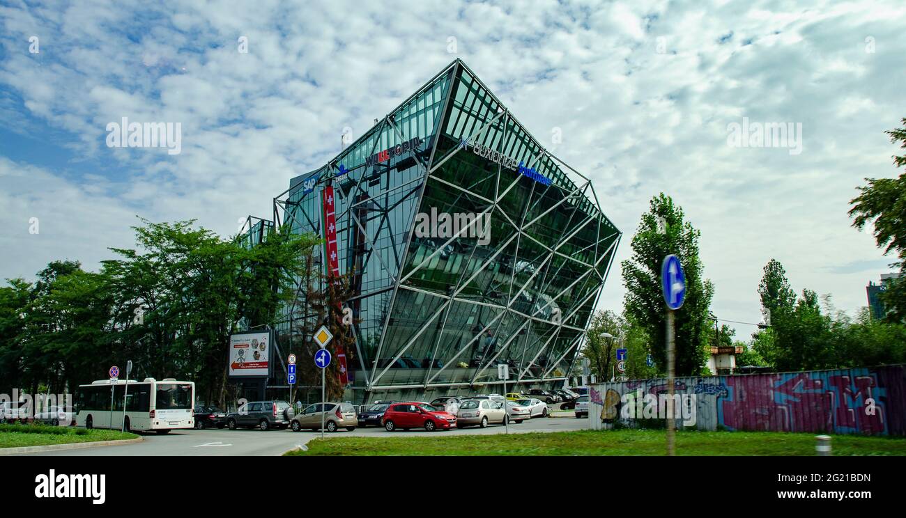 Architecture futuriste moderne à Sofia, Bulgarie Banque D'Images