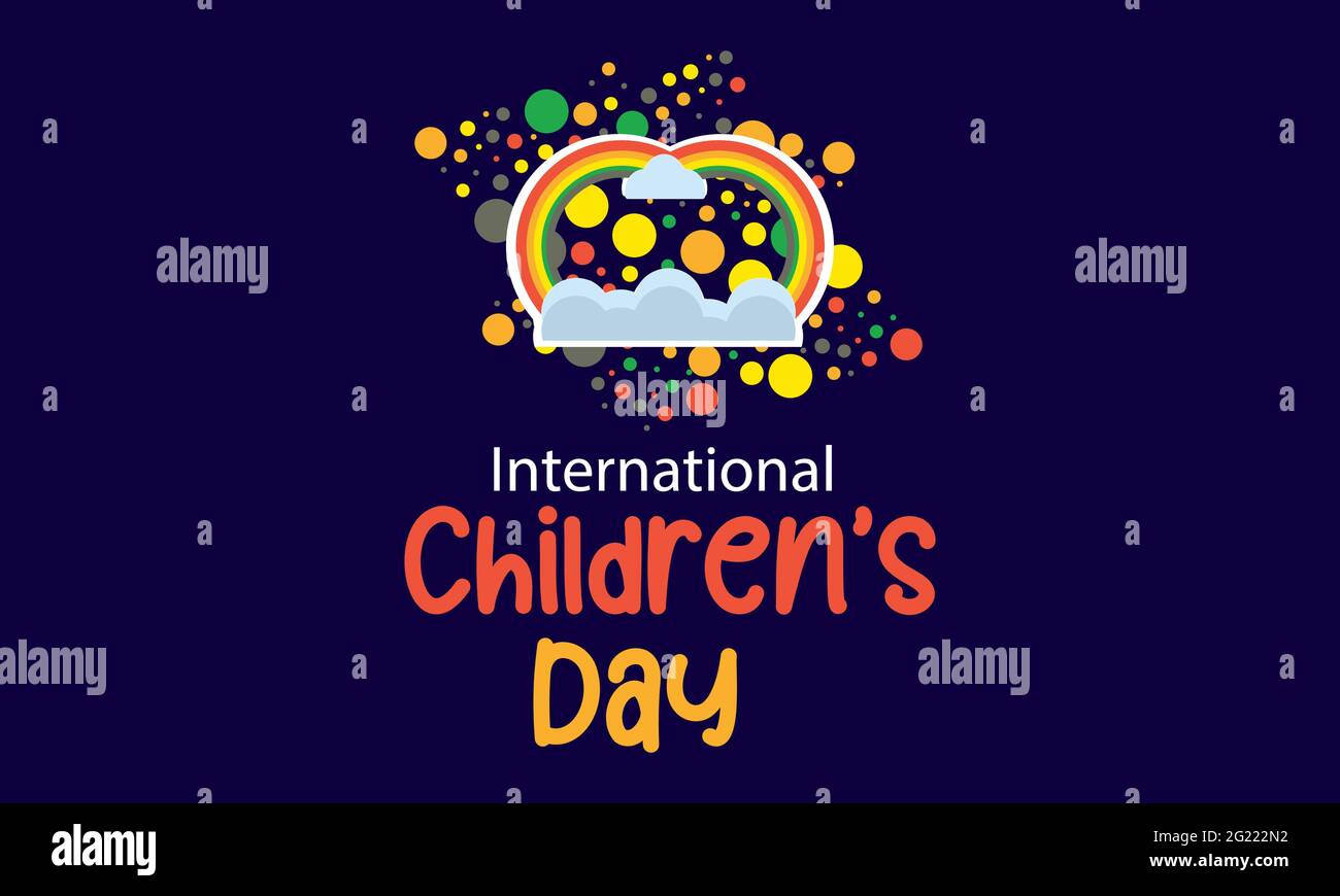 Journée internationale des enfants. Bannière, modèle de campagne de sensibilisation à l'affiche des enfants Image Vectorielle Stock - Alamy