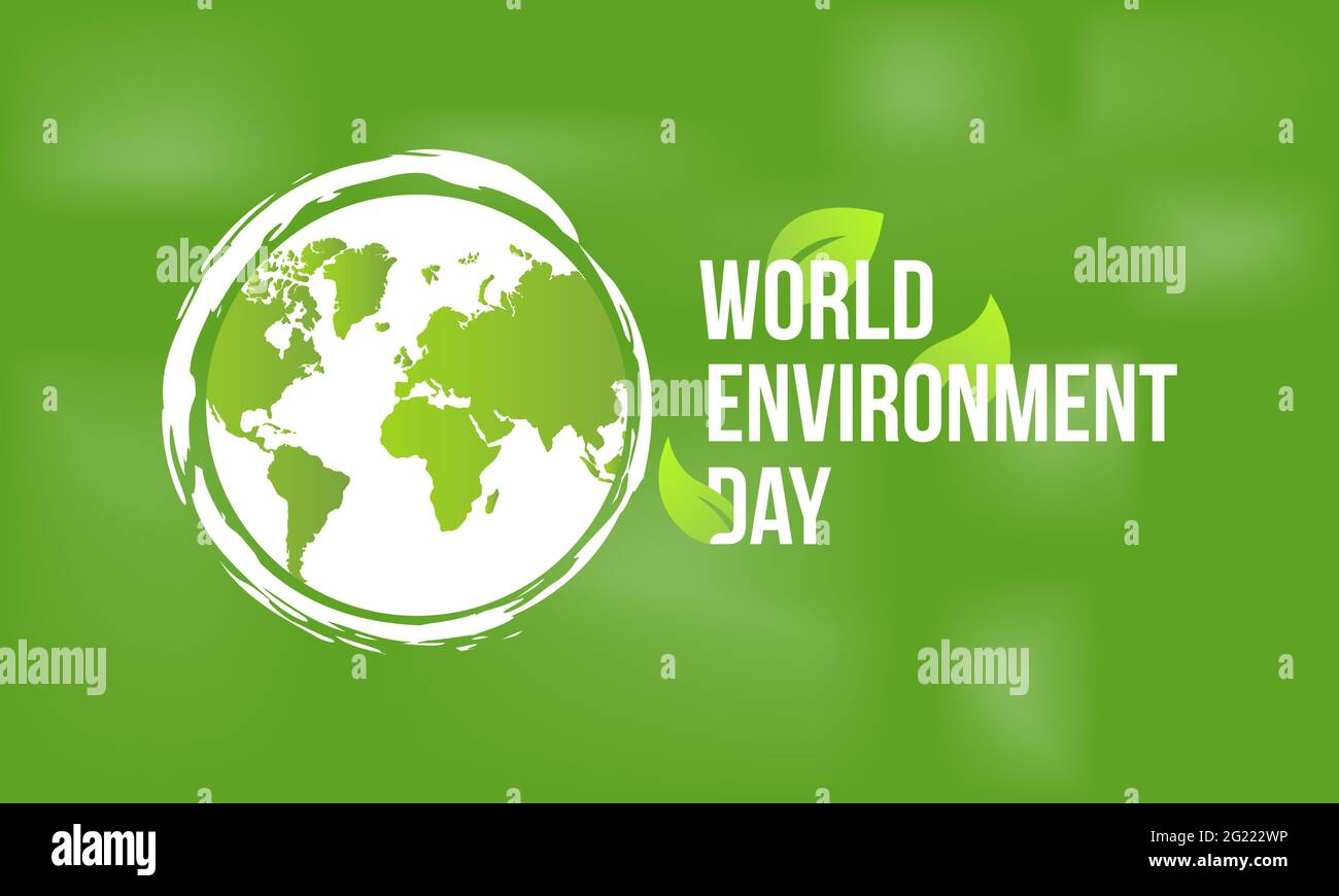 Illustration vectorielle de la Journée mondiale de l'environnement. Modèle de la journée de l'environnement pour les informations de fond, les bannières, les affiches et la campagne de sensibilisation aux cartes. Illustration de Vecteur