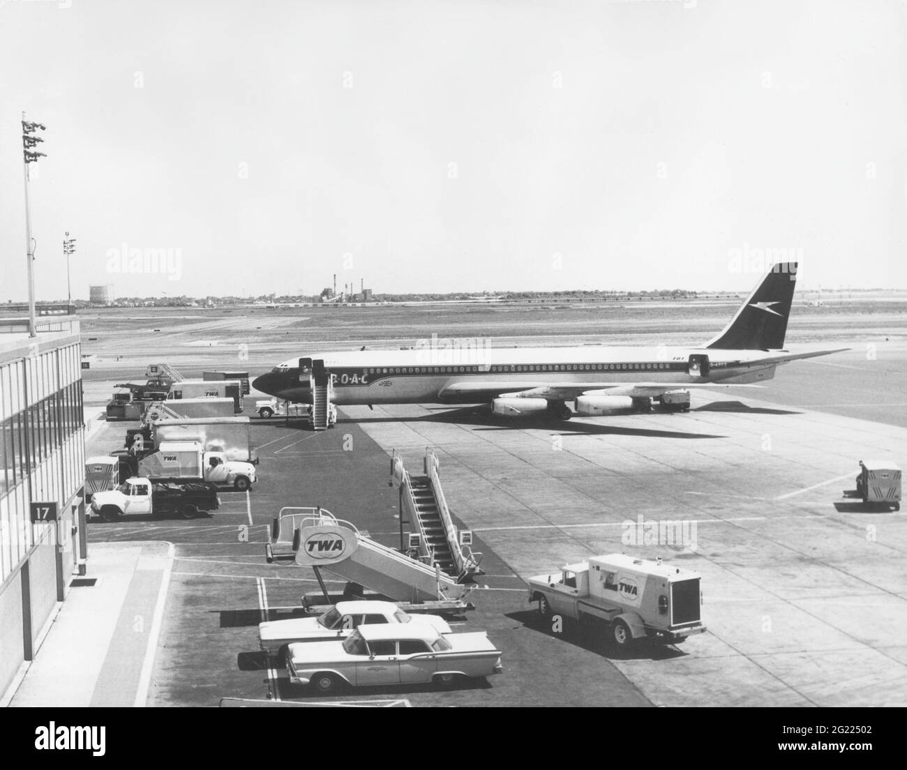 Transport / transport, aviation, avions commerciaux, Boeing 707, DROITS-SUPPLÉMENTAIRES-AUTORISATION-INFO-NON-DISPONIBLE Banque D'Images