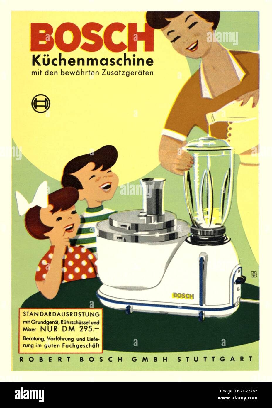 Publicité, domestique, robot de cuisine Bosch, avec bol mélangeur pour accessoire, mélangeur, INFORMATIONS-DROITS-AUTORISATIONS-SUPPLÉMENTAIRES-NON-DISPONIBLES Banque D'Images