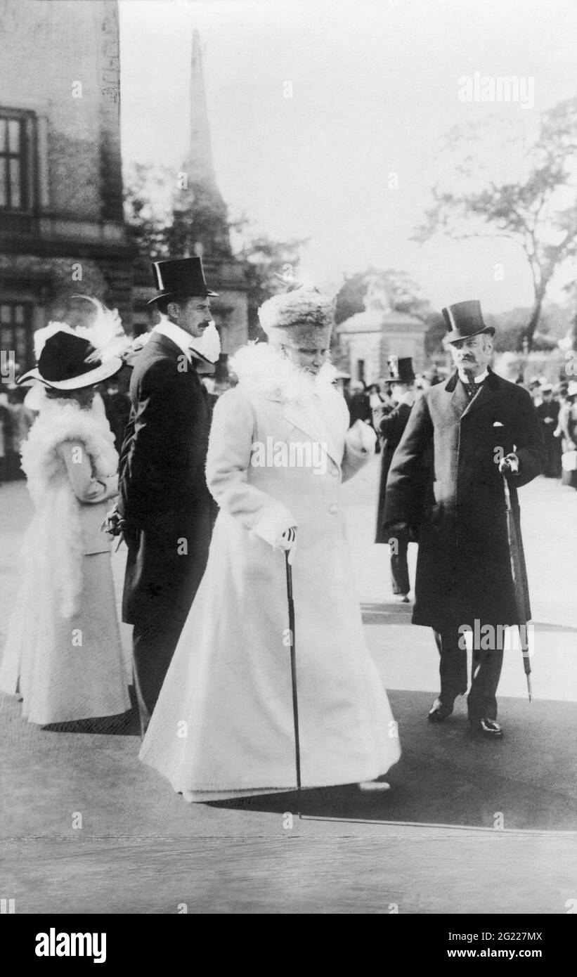 Frederick VIII, 3.6.1843 - 14.5.1912, Roi du Danemark 9.1.1906 - 14.5.1912, photo de groupe, INFO-DROITS-AUTORISATION-SUPPLÉMENTAIRES-NON-DISPONIBLES Banque D'Images