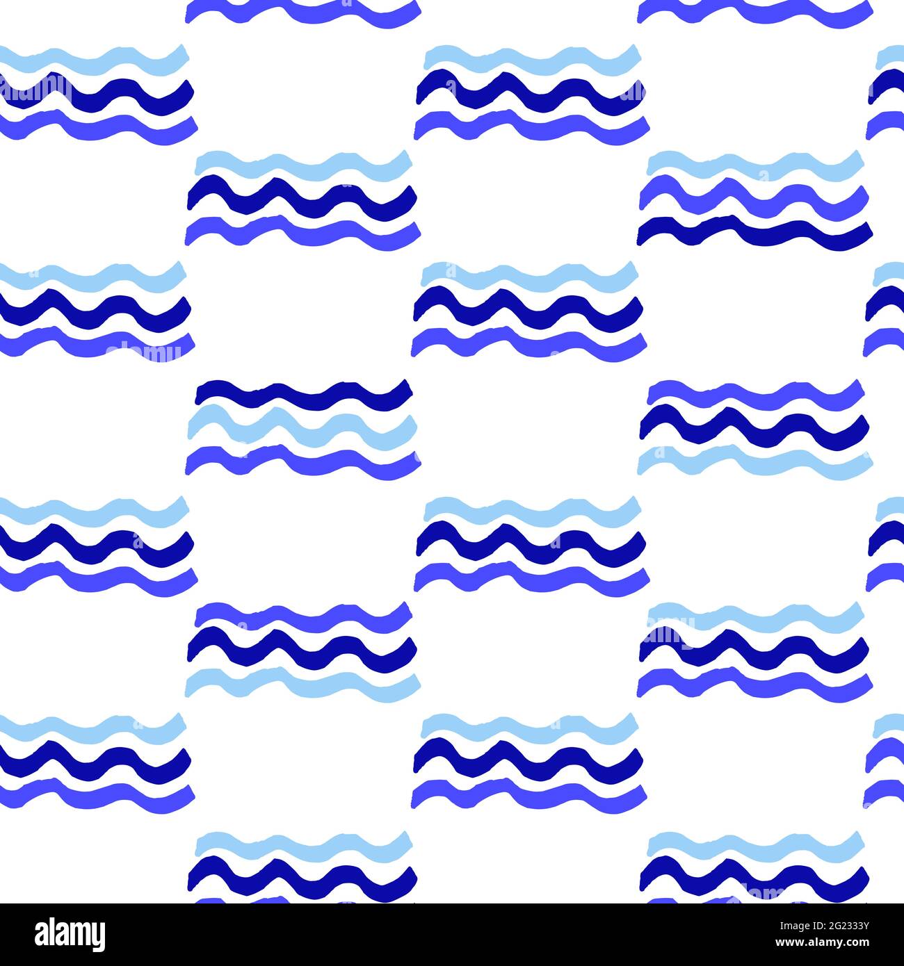 Motif marin vectoriel transparent. Pinceau bleu représentant des vagues de peinture isolées sur un fond blanc. Taches, éclaboussures, eau, océan, mer, ligne, rivière. Wat Illustration de Vecteur