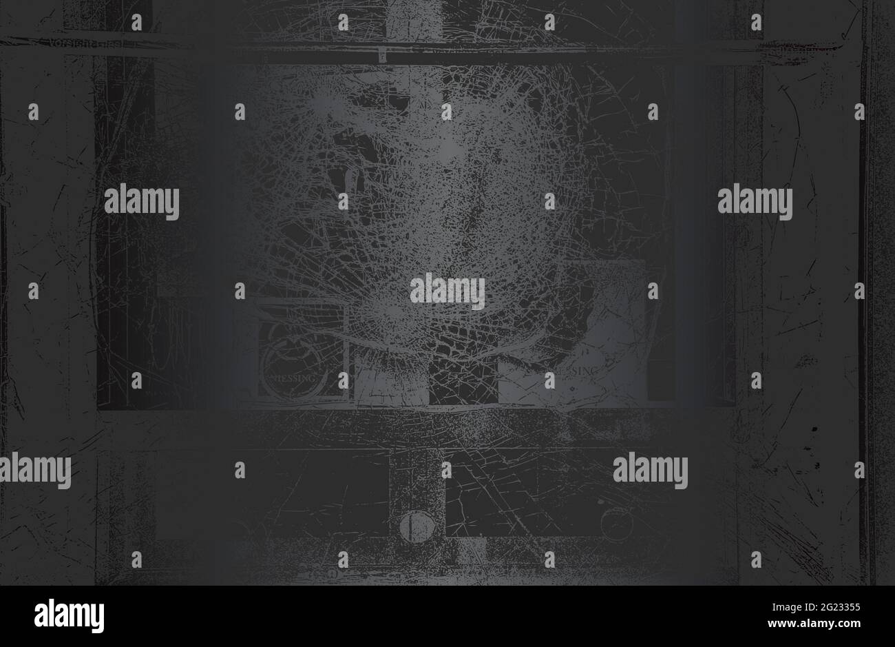 Arrière-plan dégradé en métal noir de qualité supérieure avec texture en verre aspect usé et craquelé. Illustration vectorielle Illustration de Vecteur