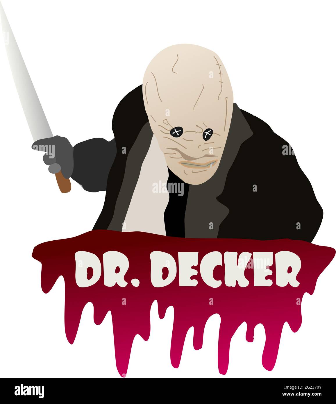 Doctor Decker du célèbre film culte d'horreur Banque D'Images