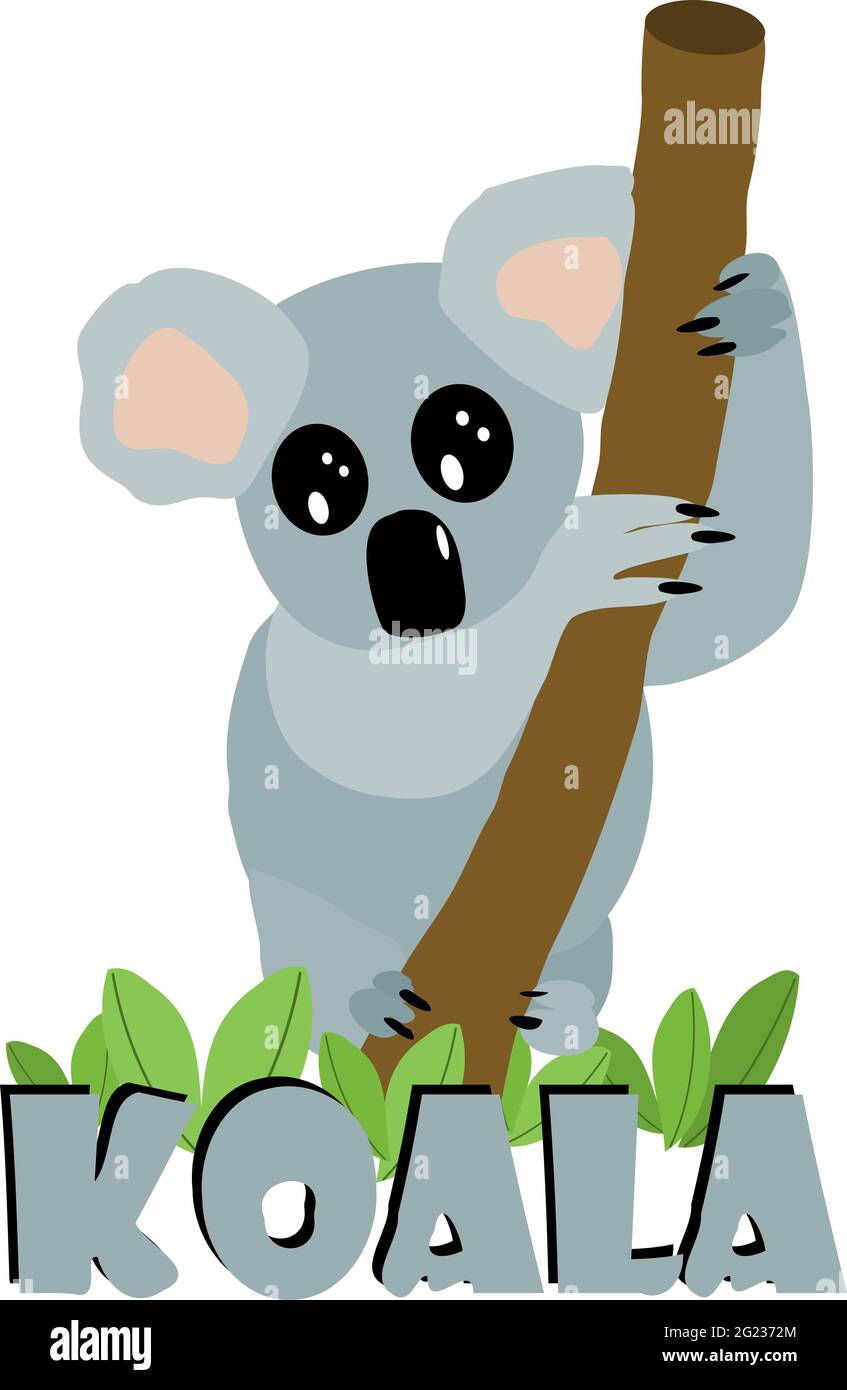 Cravate Hermès Vintage Koala - Soie 100%, Motif Imprimé, Années 90, Bon état