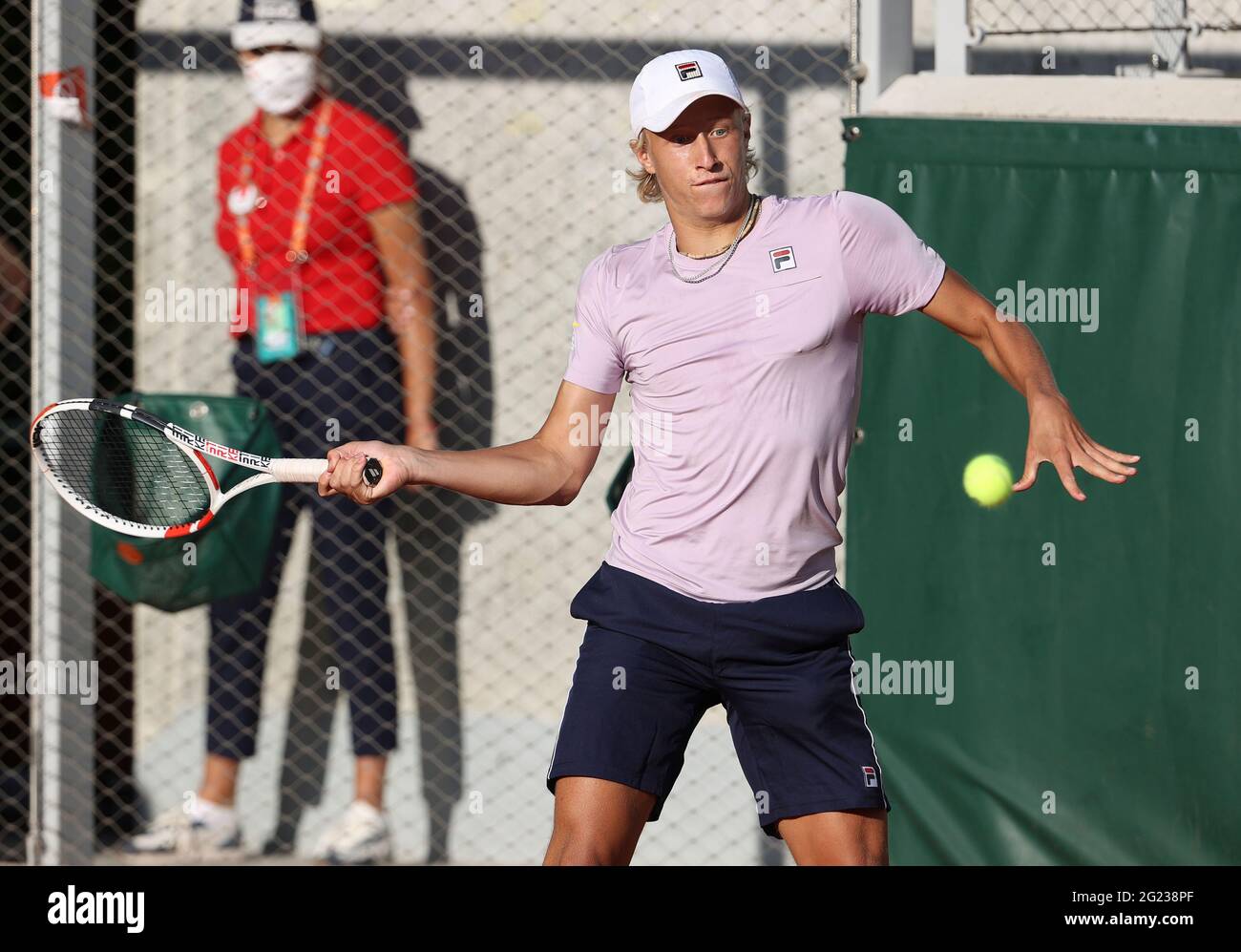 Paris, France. 07e juin 2021. Leo Borg, fils de Bjorn Borg, joue le tournoi junior pendant le 9 jour de l'Open de France 2021, tournoi de tennis Grand Slam le 7 juin 2021 au stade Roland-Garros à Paris, France - photo Jean Catuffe/DPPI crédit: DPPI Media/Alay Live News Banque D'Images