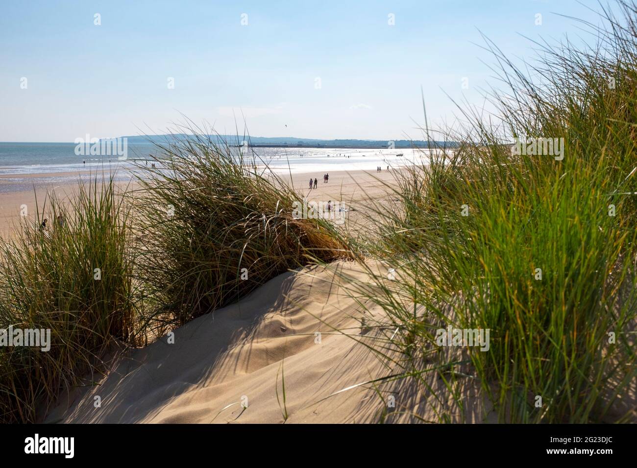 Plage de Camber Sands dans l'est du Sussex, Angleterre, Royaume-Uni Banque D'Images