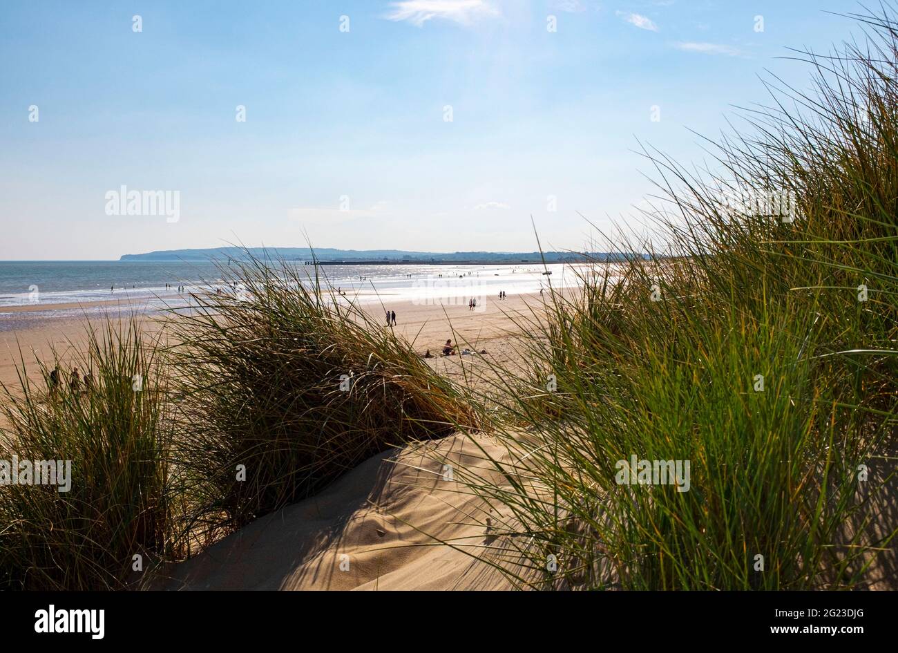 Plage de Camber Sands dans l'est du Sussex, Angleterre, Royaume-Uni Banque D'Images