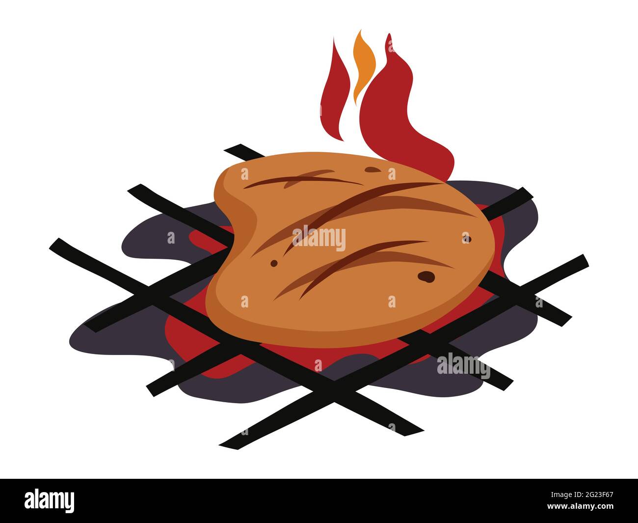 Illustration vectorielle clip art barbecue à viande sur fond blanc Image  Vectorielle Stock - Alamy