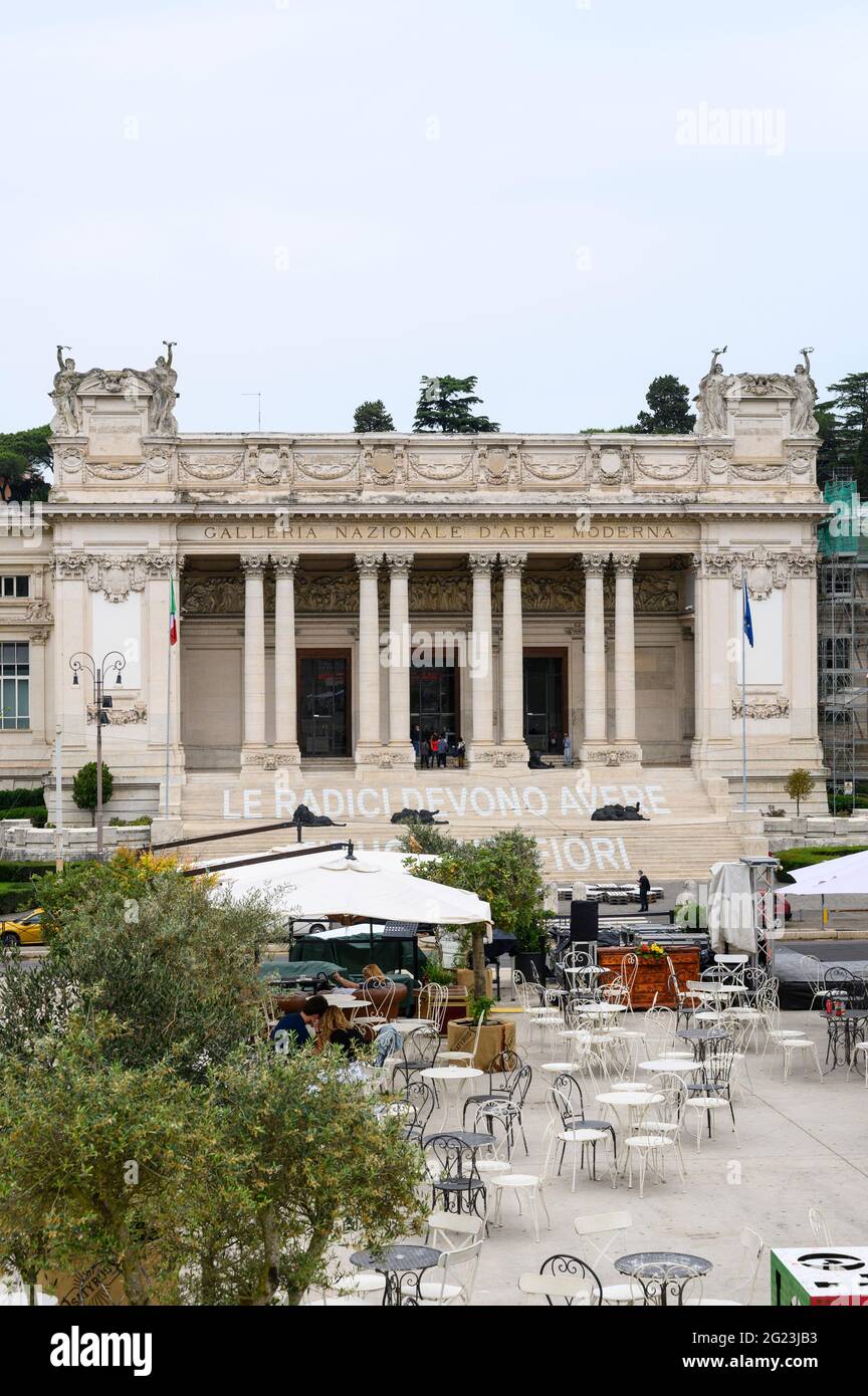 La Galerie nationale d'art moderne et contemporain (Galleria Nazionale d'Arte Moderna e Contemporanea) GNAM, Rome, Italie. Banque D'Images