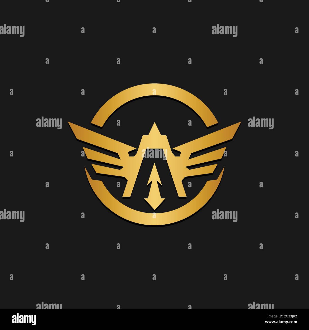 Lettre A logo ailes illustration vectorielle.EPS 10 Illustration de Vecteur