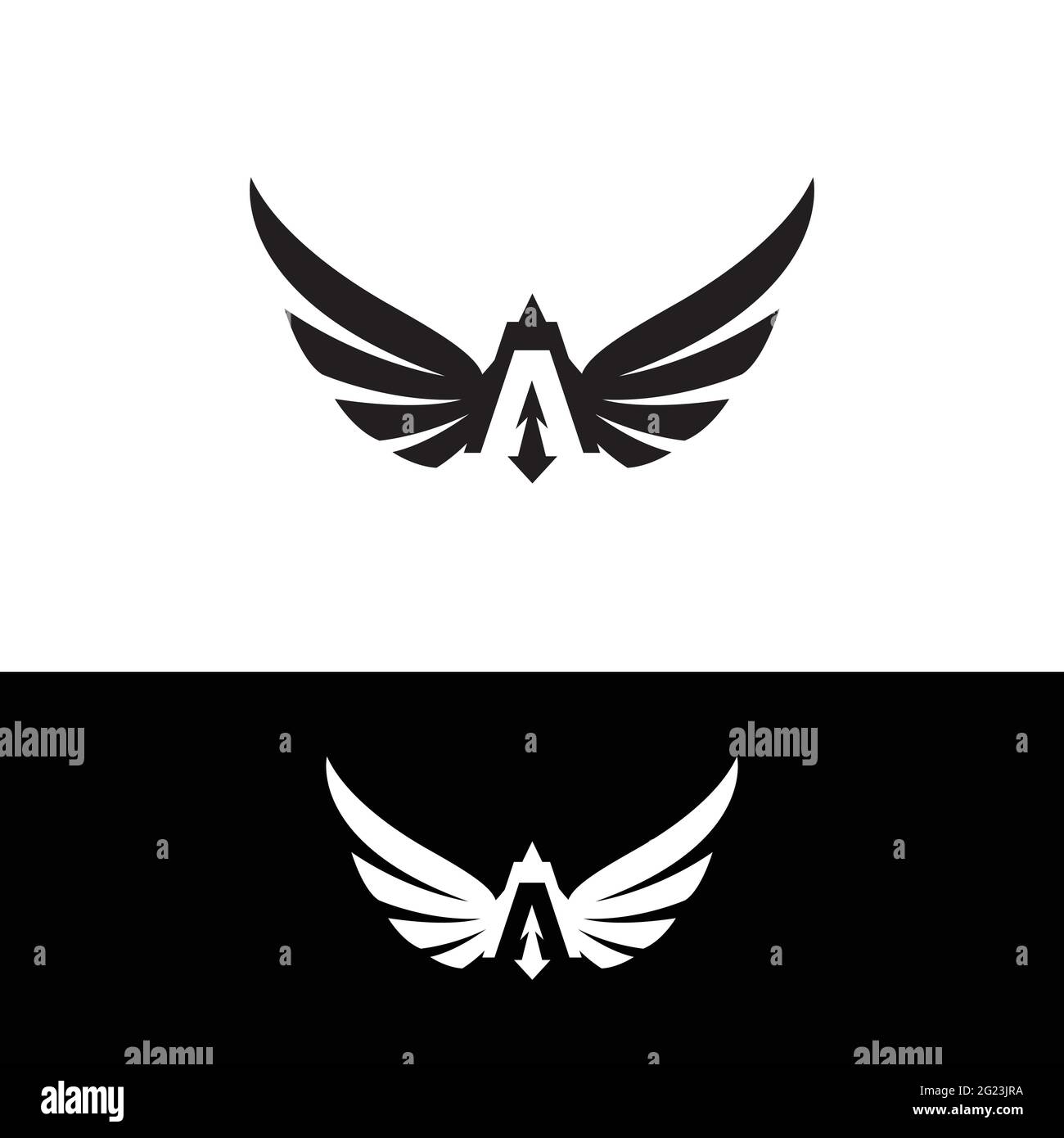 Lettre A logo ailes illustration vectorielle.EPS 10 Illustration de Vecteur