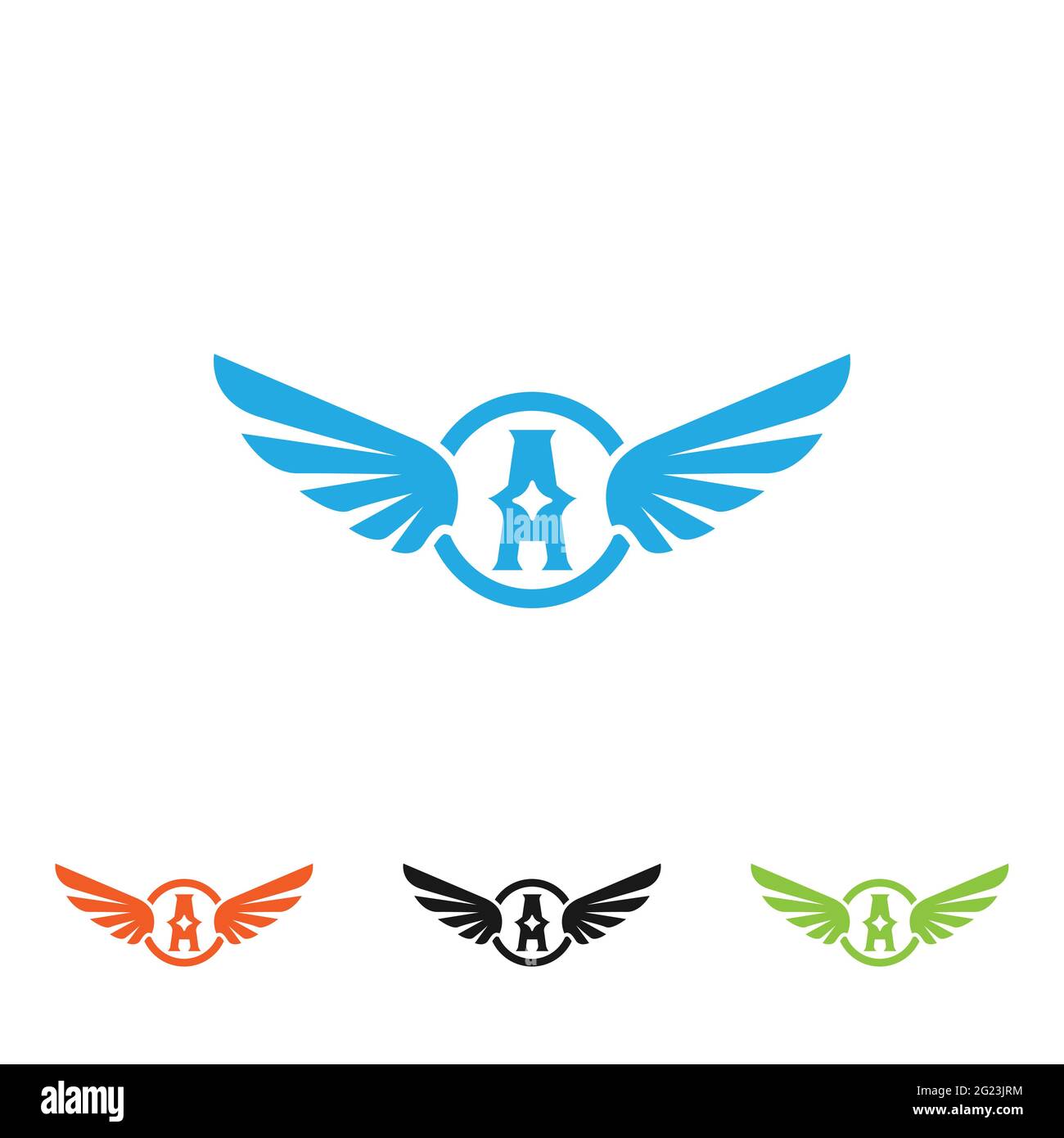 Lettre A logo ailes illustration vectorielle.EPS 10 Illustration de Vecteur