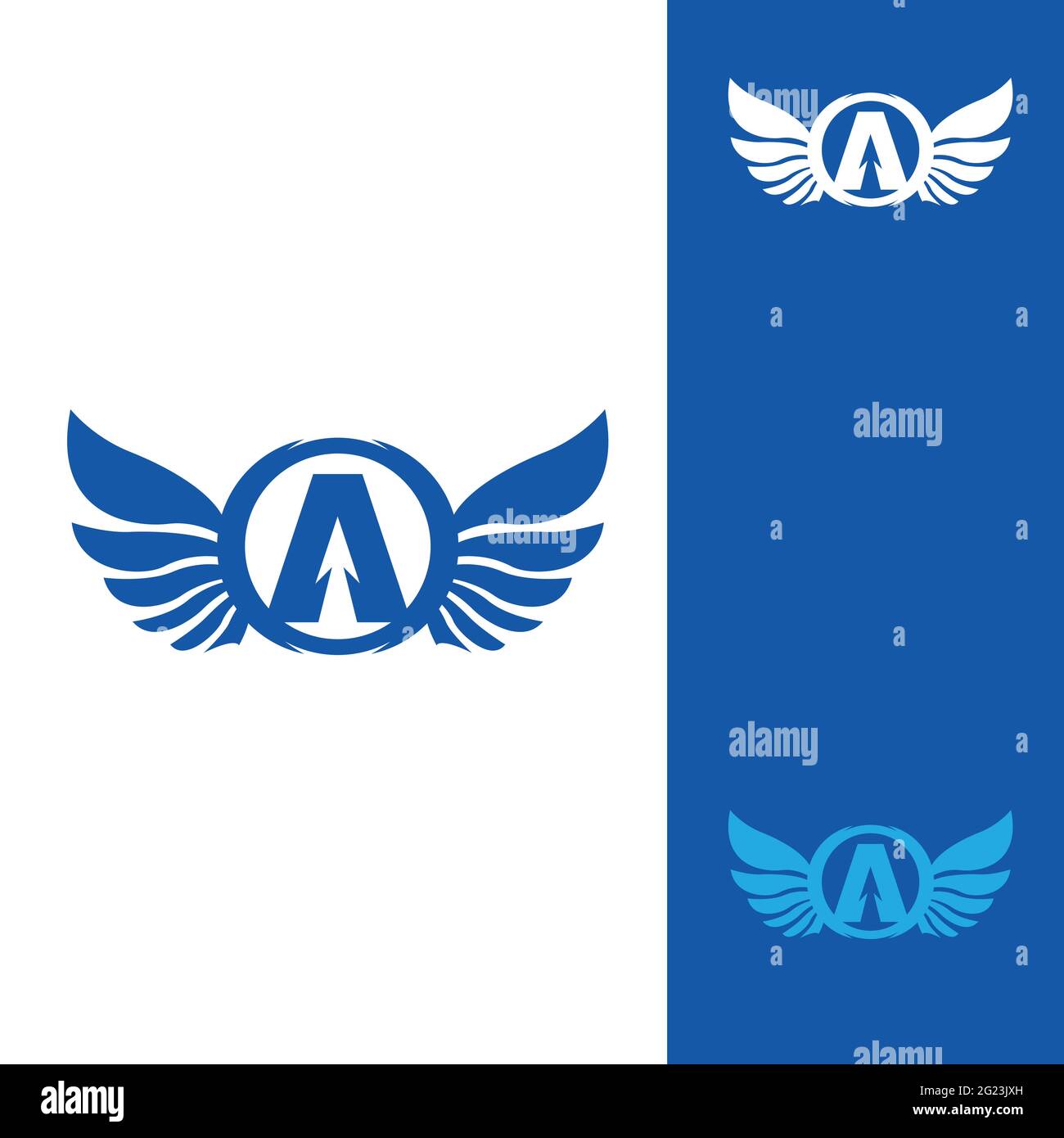 Lettre A logo ailes illustration vectorielle.EPS 10 Illustration de Vecteur