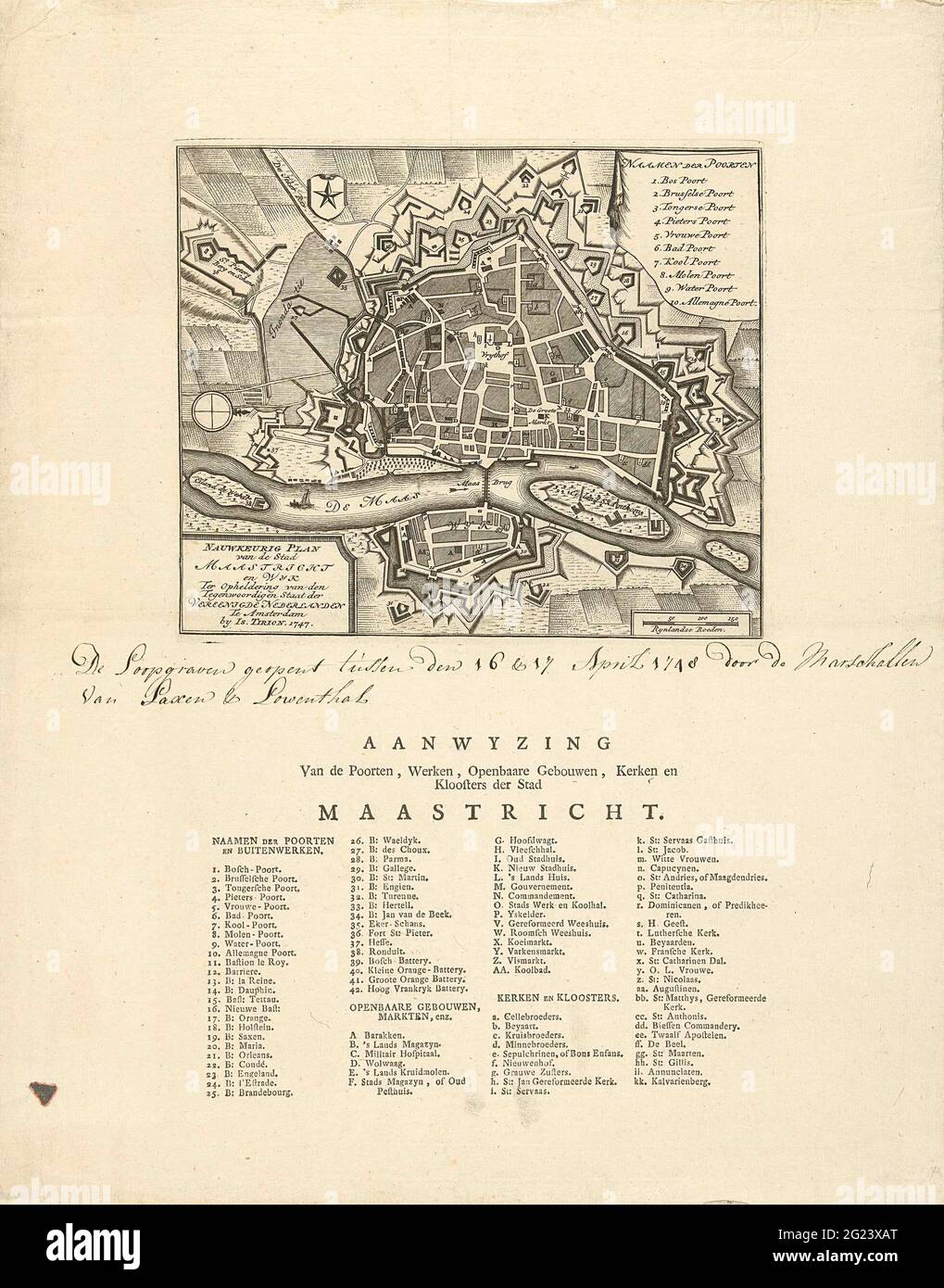 Plan De La Ville De Maastricht 1747 Plan Precis De La Ville De Maastricht Et De Wyk Pour Clarifier Les Tiers Des Pays Bas Unis Plan De Maastricht Avec Les Defenses Autour De