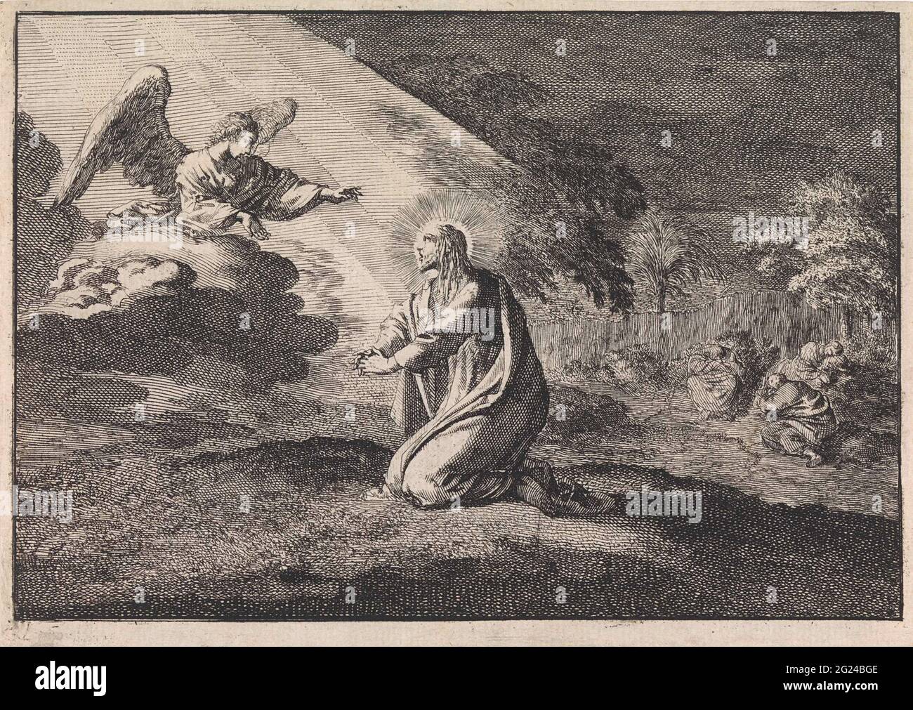 Christ dans la cour de Gethsemane. Banque D'Images