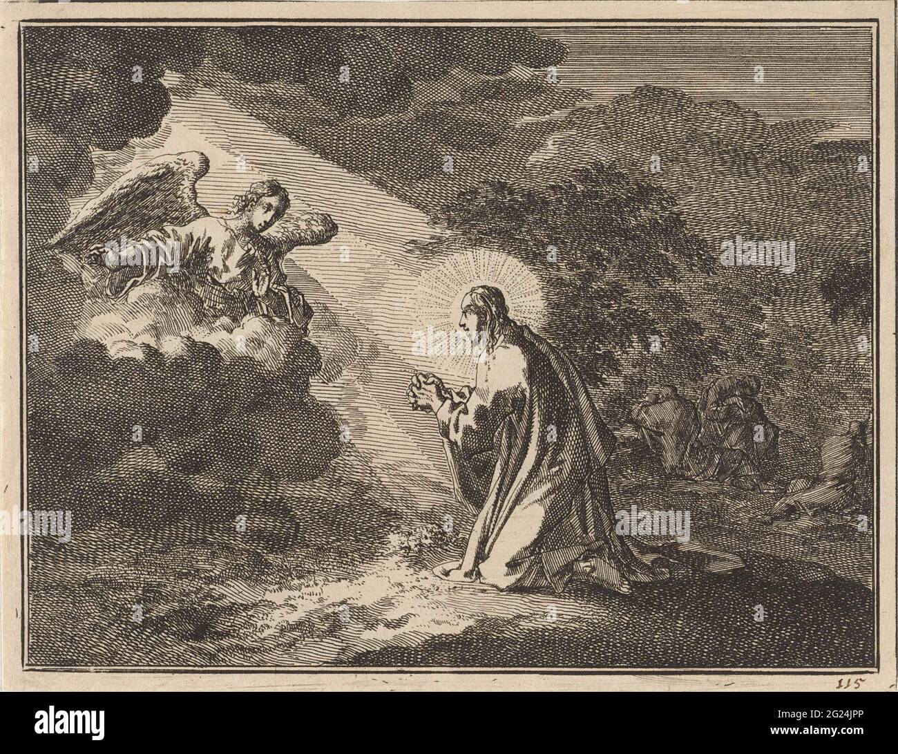 Christ dans la cour de Gethsemane. Banque D'Images
