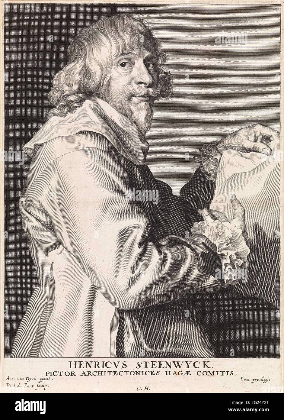 Portrait du peintre Hendrik van Steenwijck (II). Banque D'Images