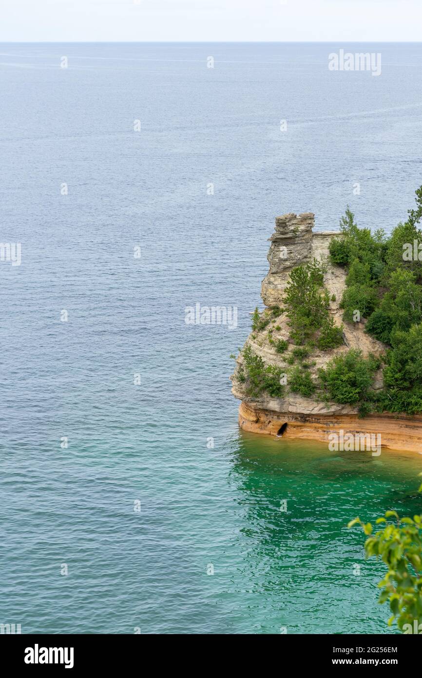 Pictured Rocks National Lake Shore Michigan State sur le lac supérieur. Péninsule supérieure du Michigan Banque D'Images
