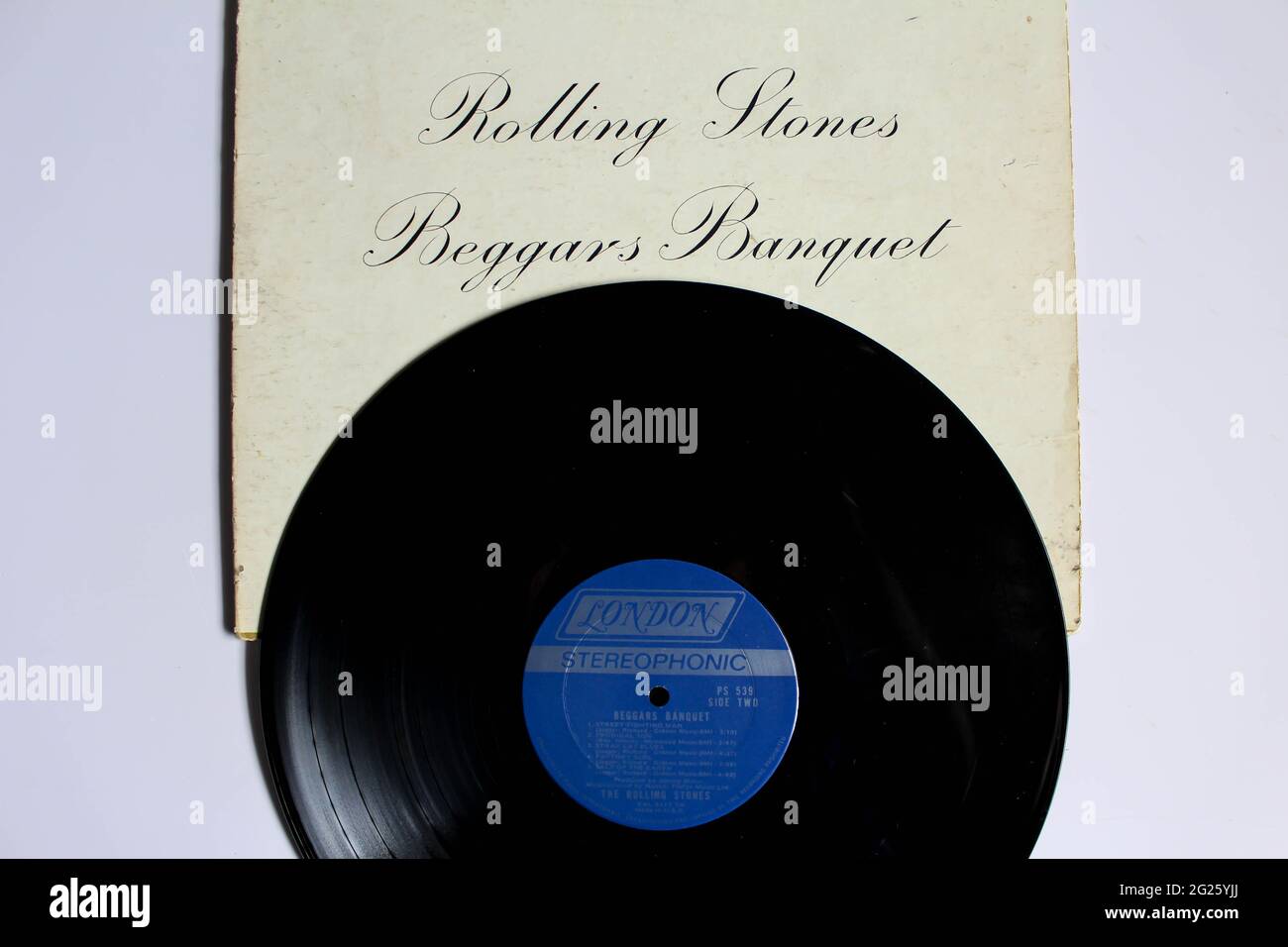 Groupe de rock anglais, l'album de musique Rolling Stones sur disque vinyle LP. Intitulé: Couverture de l'album de banquet de beggars Banque D'Images