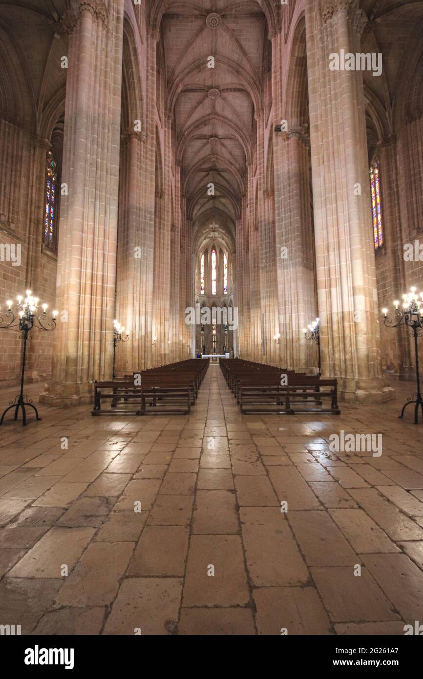 Abbaye du monastère médiéval. Monastère de Batalha, Portugal. Banque D'Images