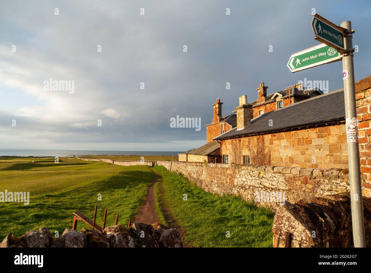 La voie John Muir passant par le parcours de golf de North Berwick Banque D'Images