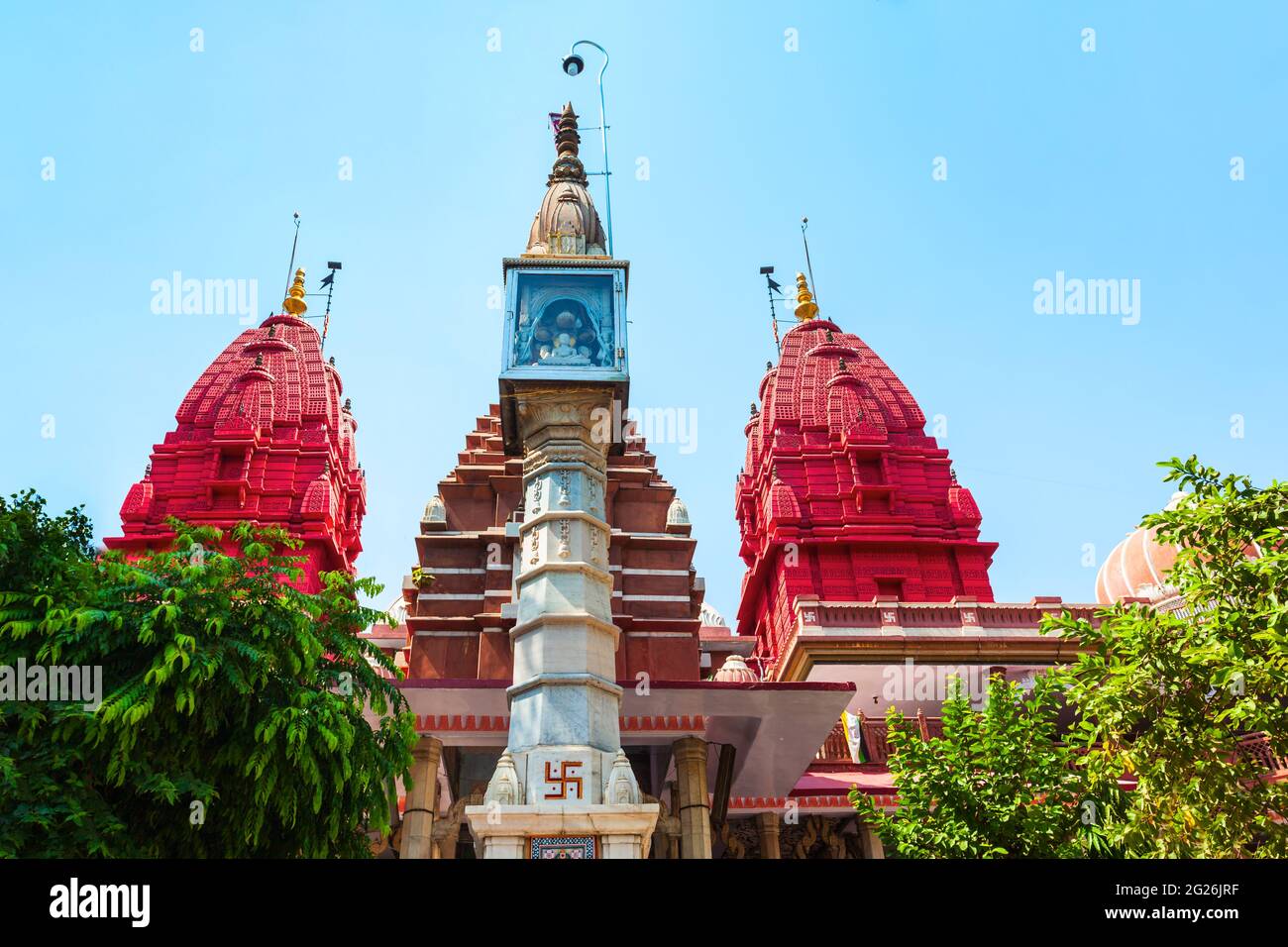 Shri Digambar Jain Lal Mandir est le plus ancien temple de Jain dans la ville de New Delhi en Inde Banque D'Images