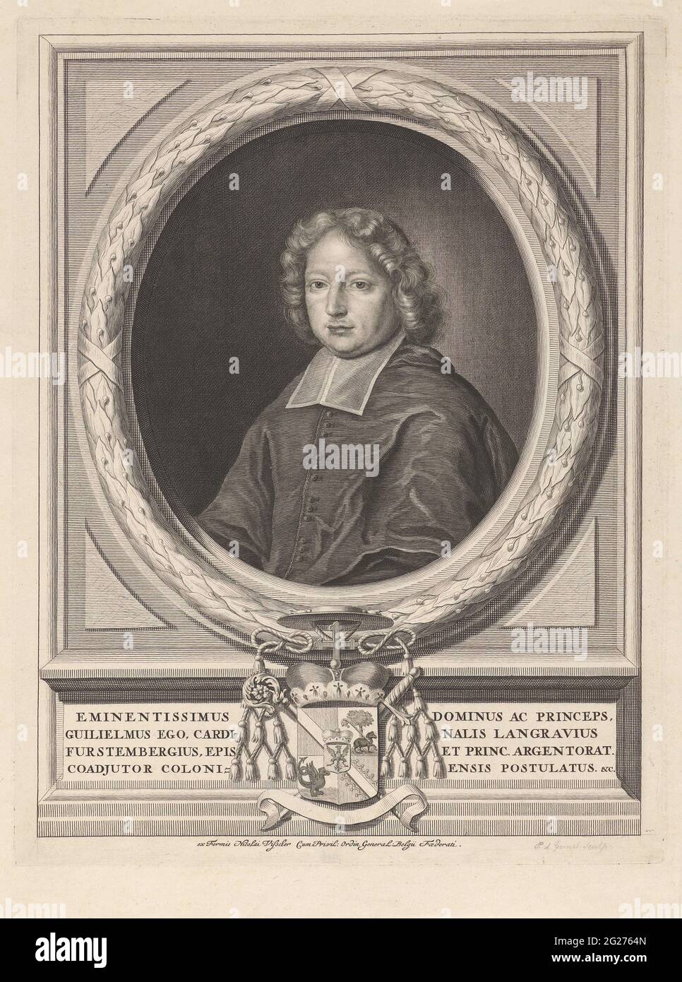 Portrait de l'évêque Wilhelm Egon von FürstenbergHeiligenberg. Wilhelm