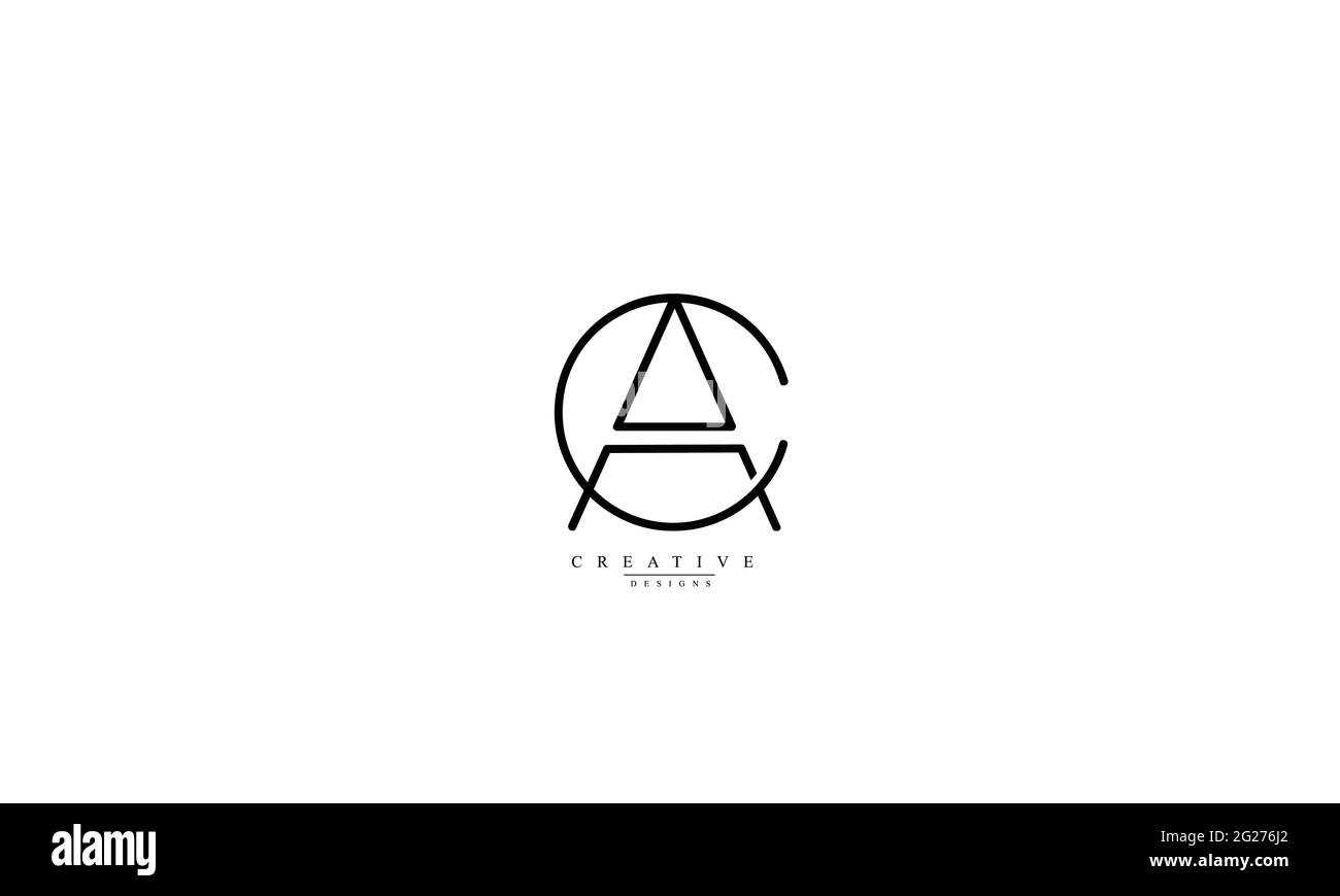 Modèle de monogramme de logo vectoriel abstrait AC CA Illustration de Vecteur