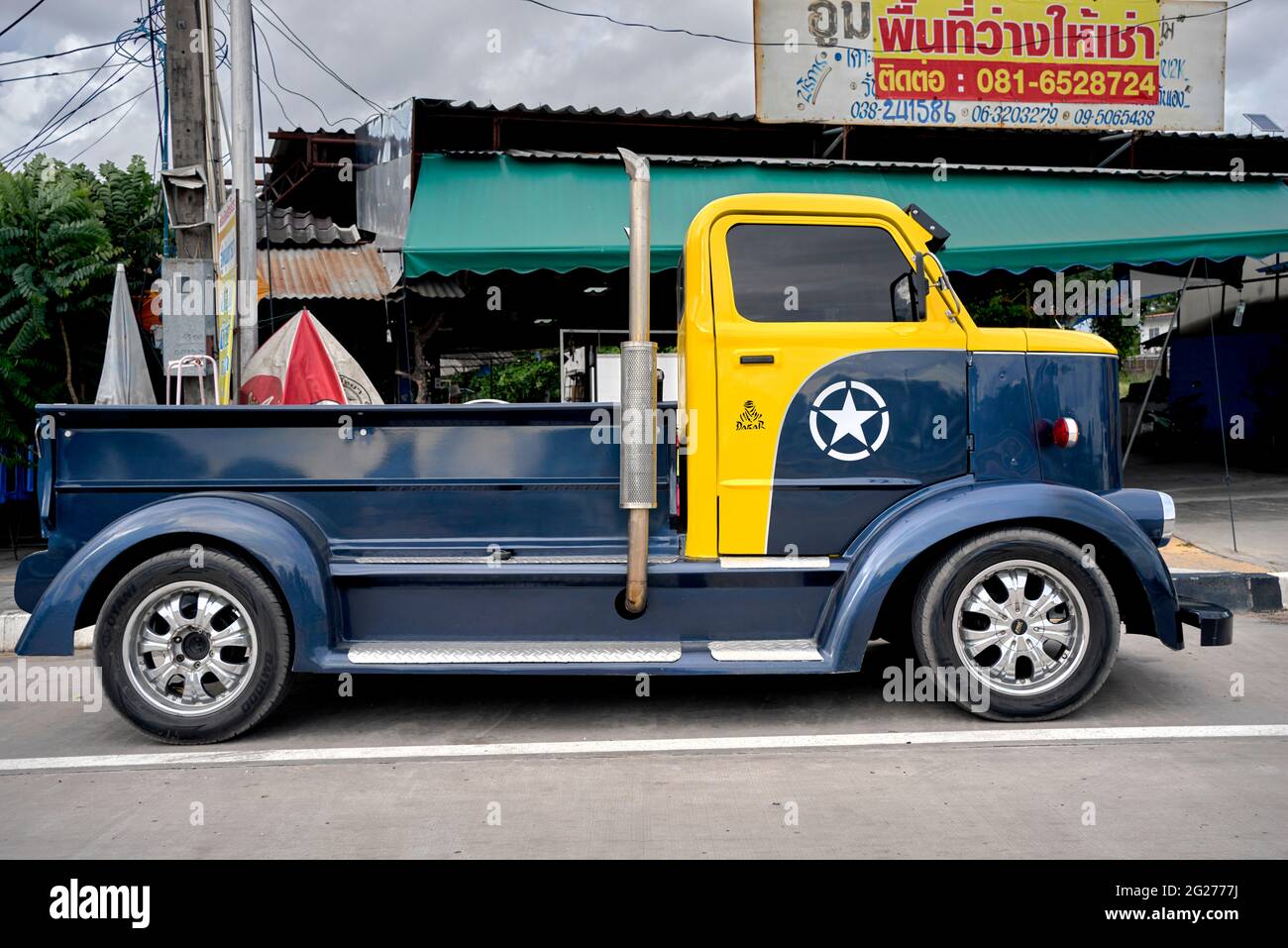 Camion d'époque, pick-up, américain, États-Unis. Vu en Thaïlande, Asie du Sud-est Banque D'Images