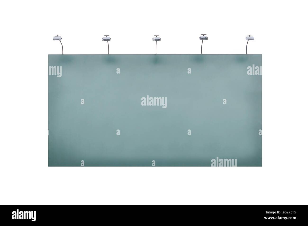 Panneau d'affichage gris vierge isolé sur fond blanc Banque D'Images