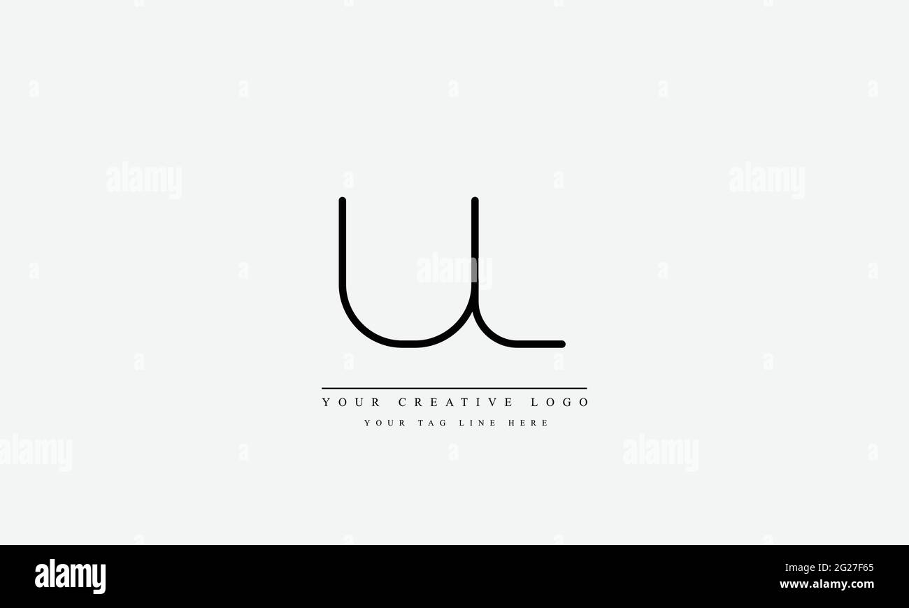 UL LU U L modèle de monogramme de logo vectoriel abstrait Illustration de Vecteur