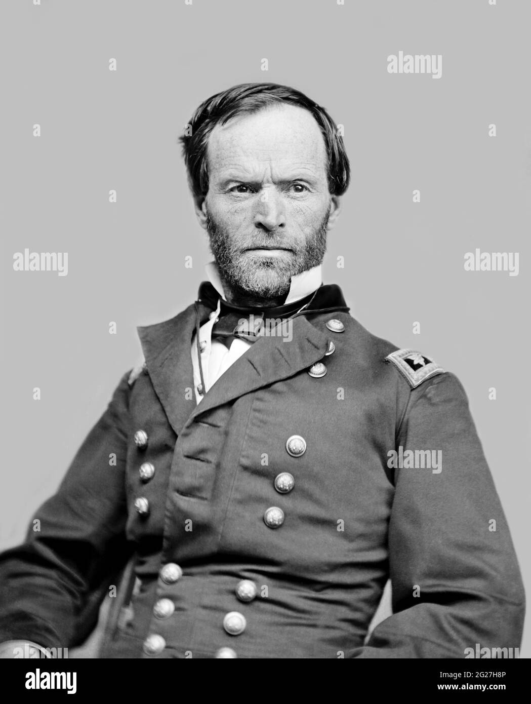 Portrait du général de division de l'Armée de l'Union William Tecumseh Sherman, 1864. Banque D'Images
