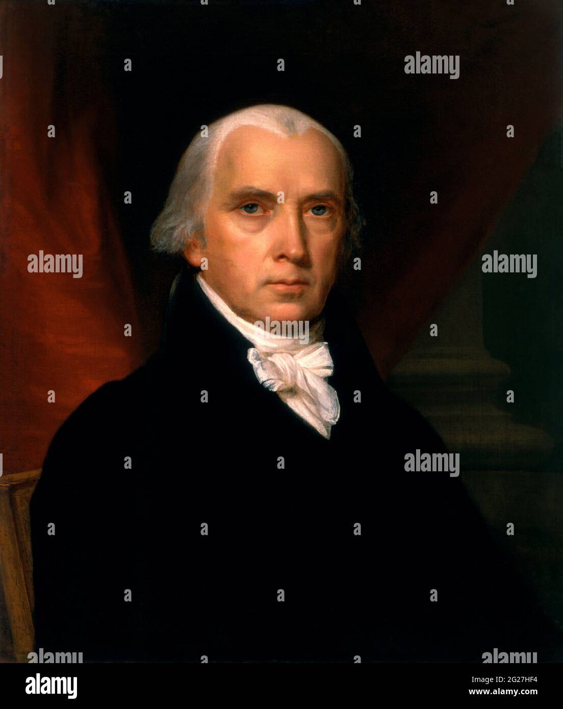 Portrait de James Madison, 4e président des États-Unis. Banque D'Images