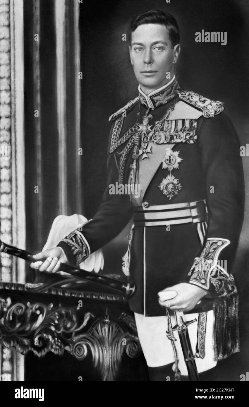 Sa Majesté le roi George VI d'Angleterre. Banque D'Images