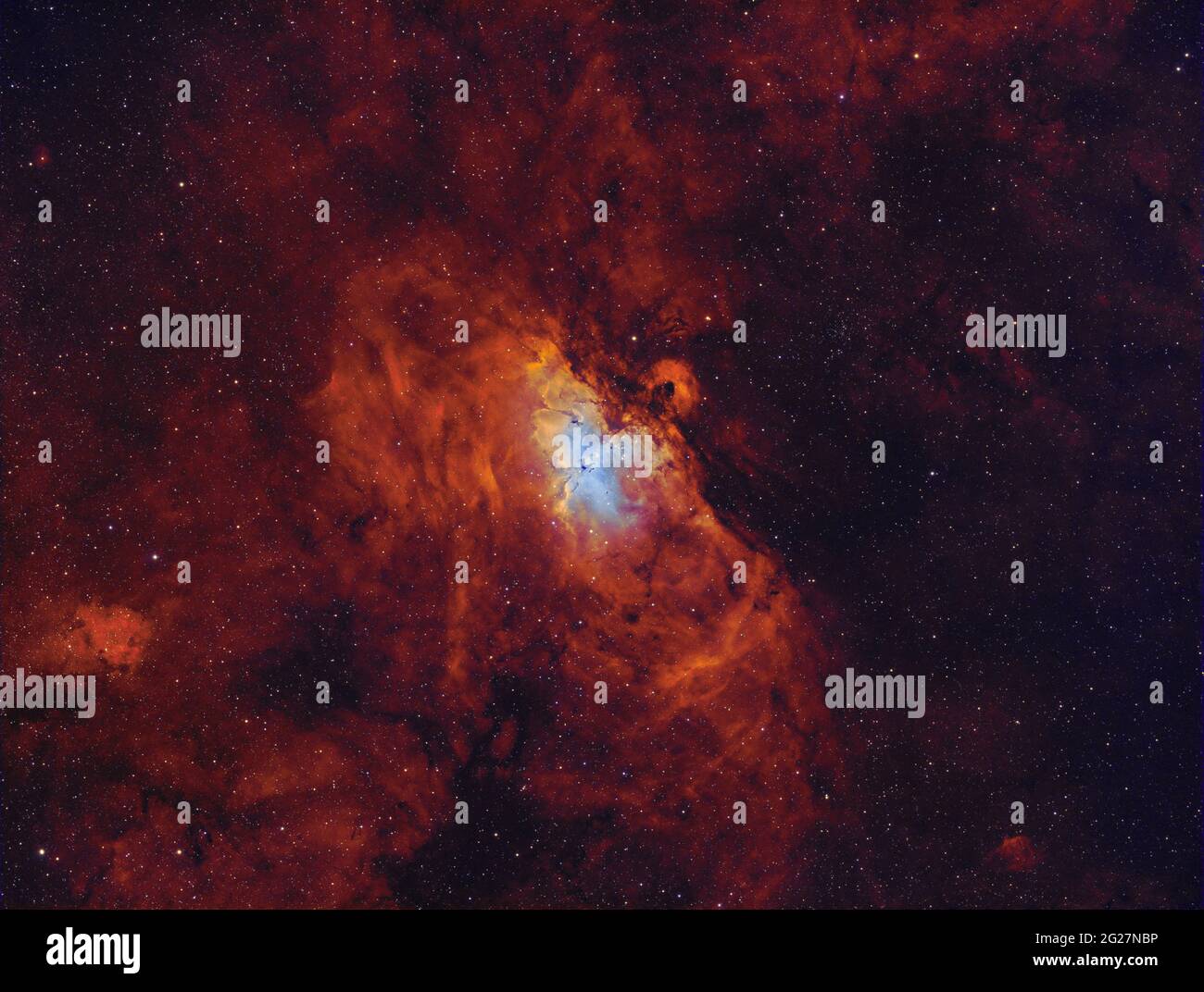 La Nebula de l'aigle à Serstylos. Banque D'Images