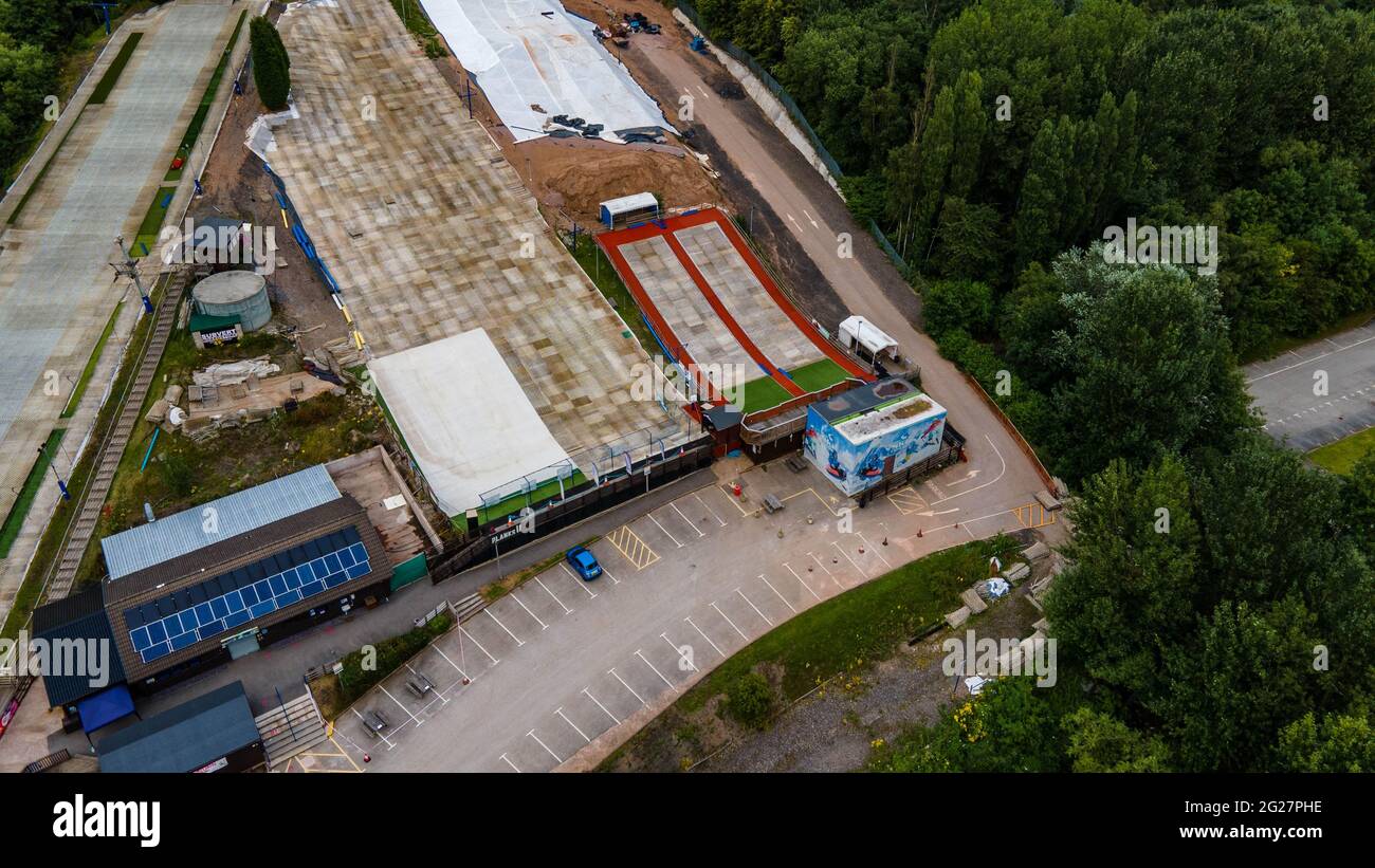 Stoke on Trent Stoke Dry ski Slope photo photo photo Drone Banque D'Images