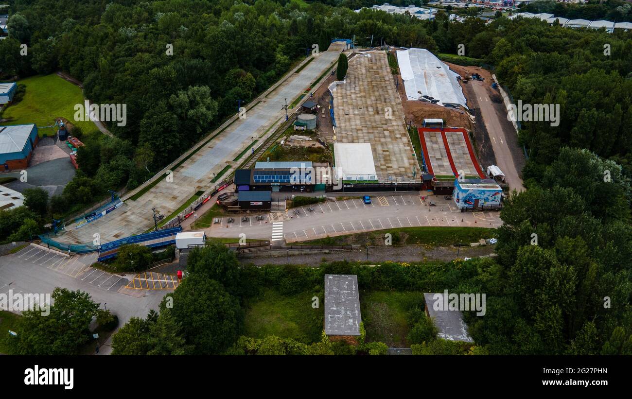 Stoke on Trent Stoke Dry ski Slope photo photo photo Drone Banque D'Images