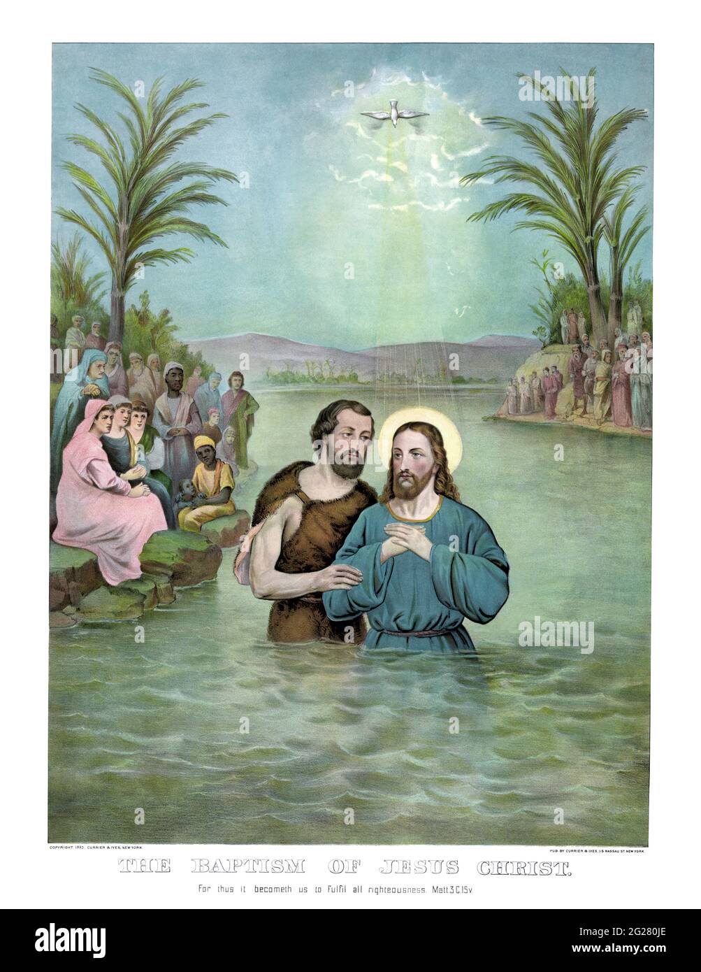 Le baptême de Jésus Christ Banque D'Images