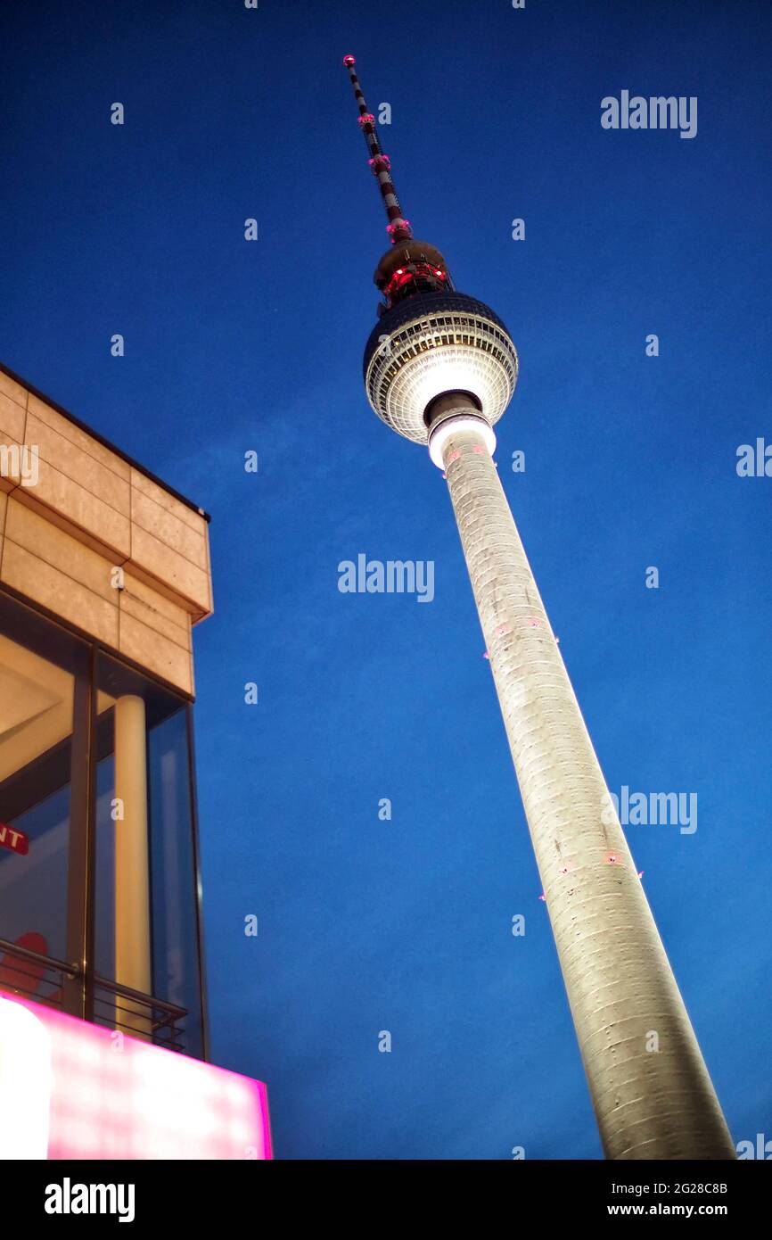 Berlin TV Tower, Berlin, Berlin, Allemagne, Europe Banque D'Images