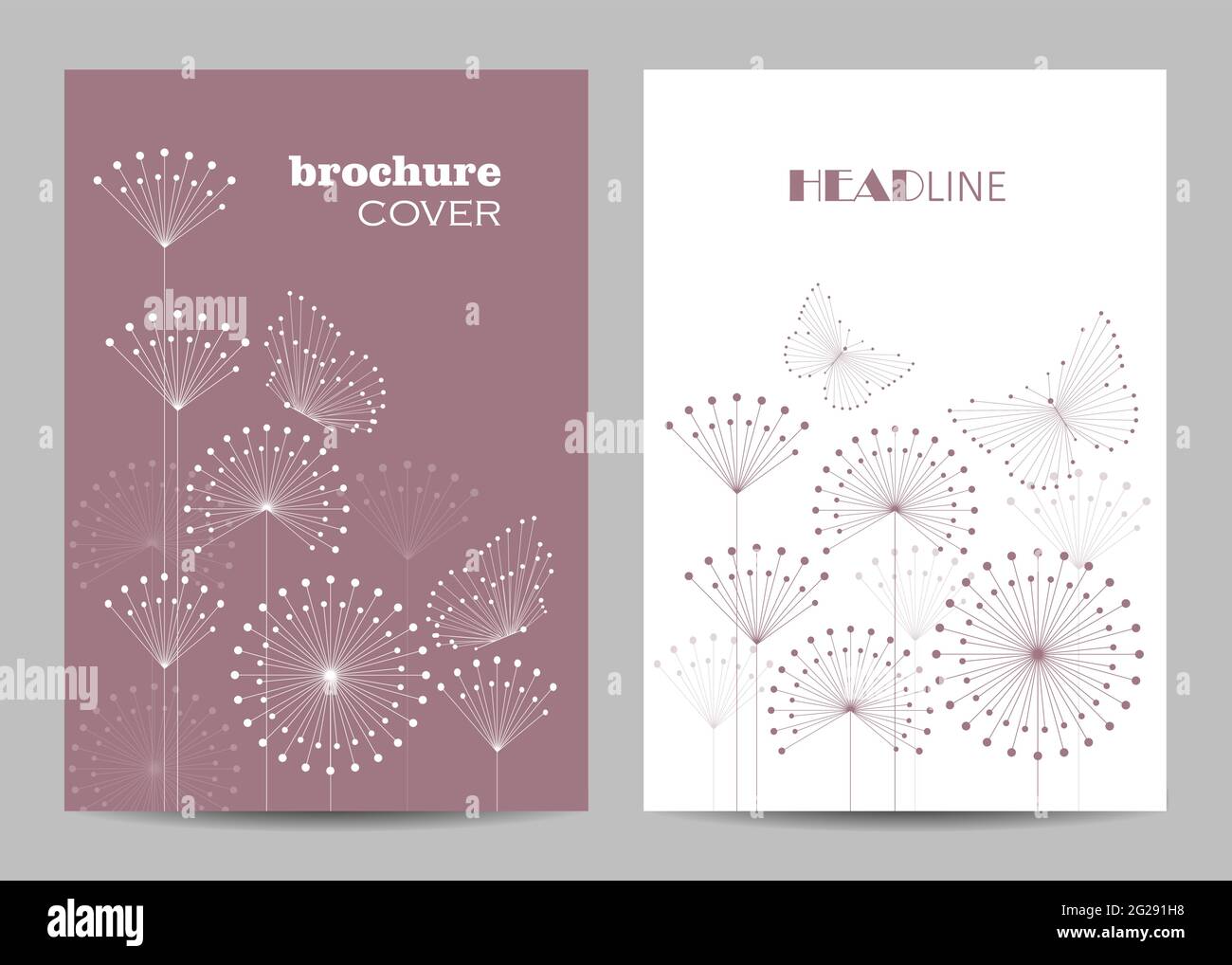 Modèles vectoriels pour couverture de brochure au format A4. Illustration de Vecteur