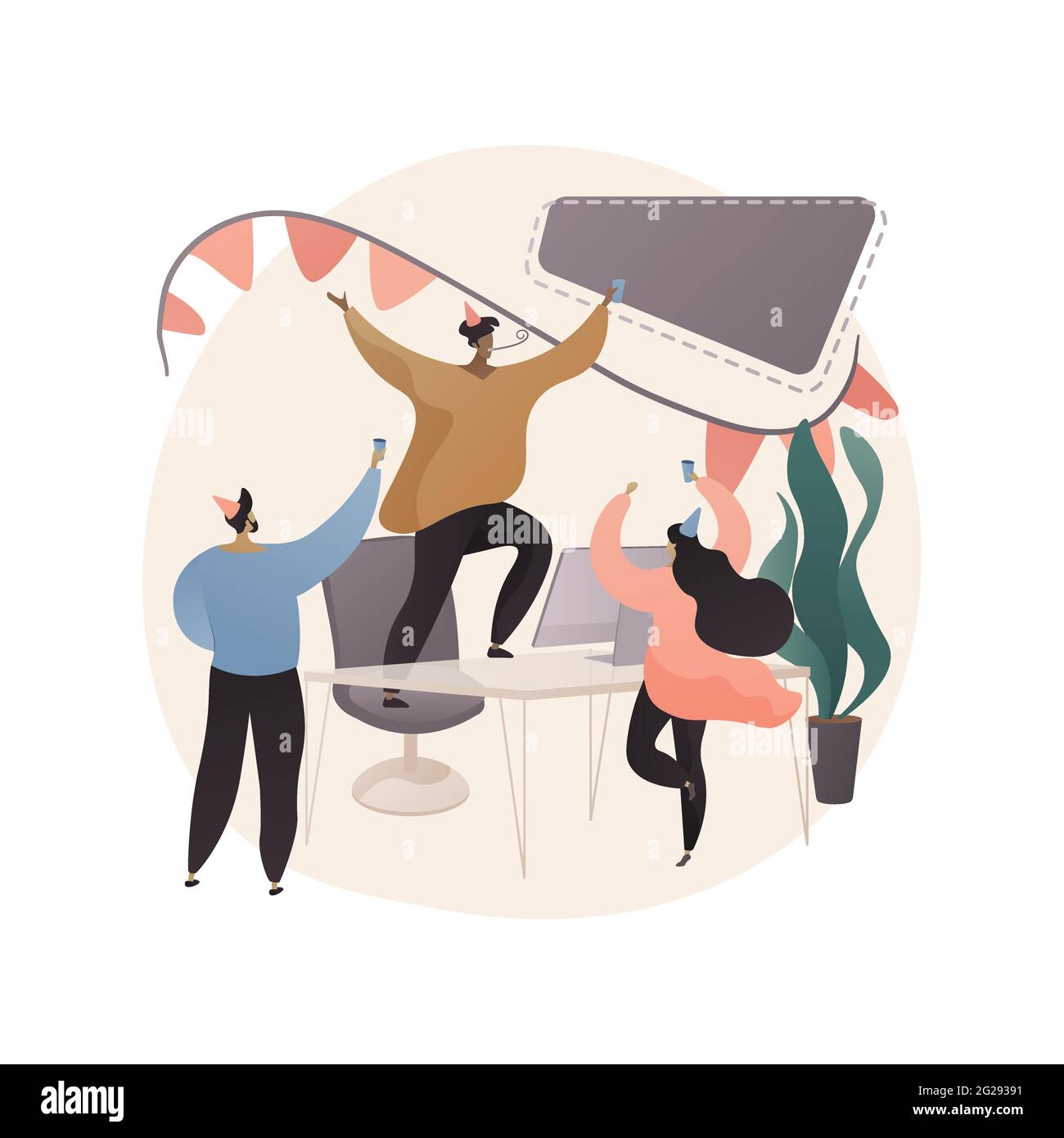 Illustration du vecteur de concept abstrait Corporate Party. Illustration de Vecteur