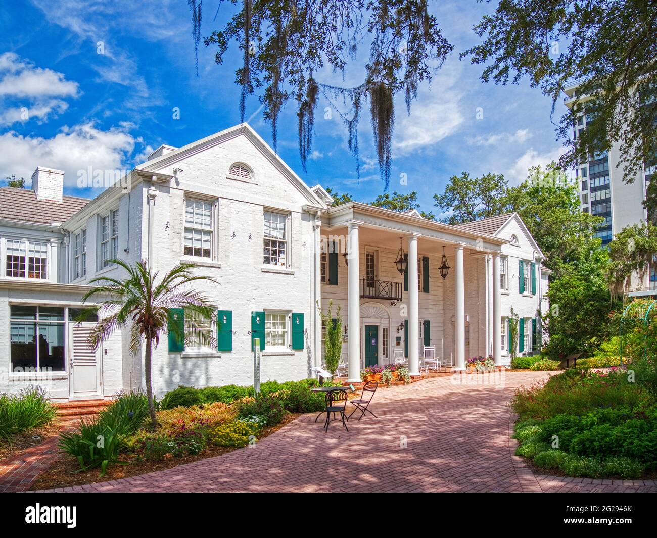 Le manoir Christy Payne aux jardins botaniques Marie Selby à Sarasota, Floride, États-Unis Banque D'Images